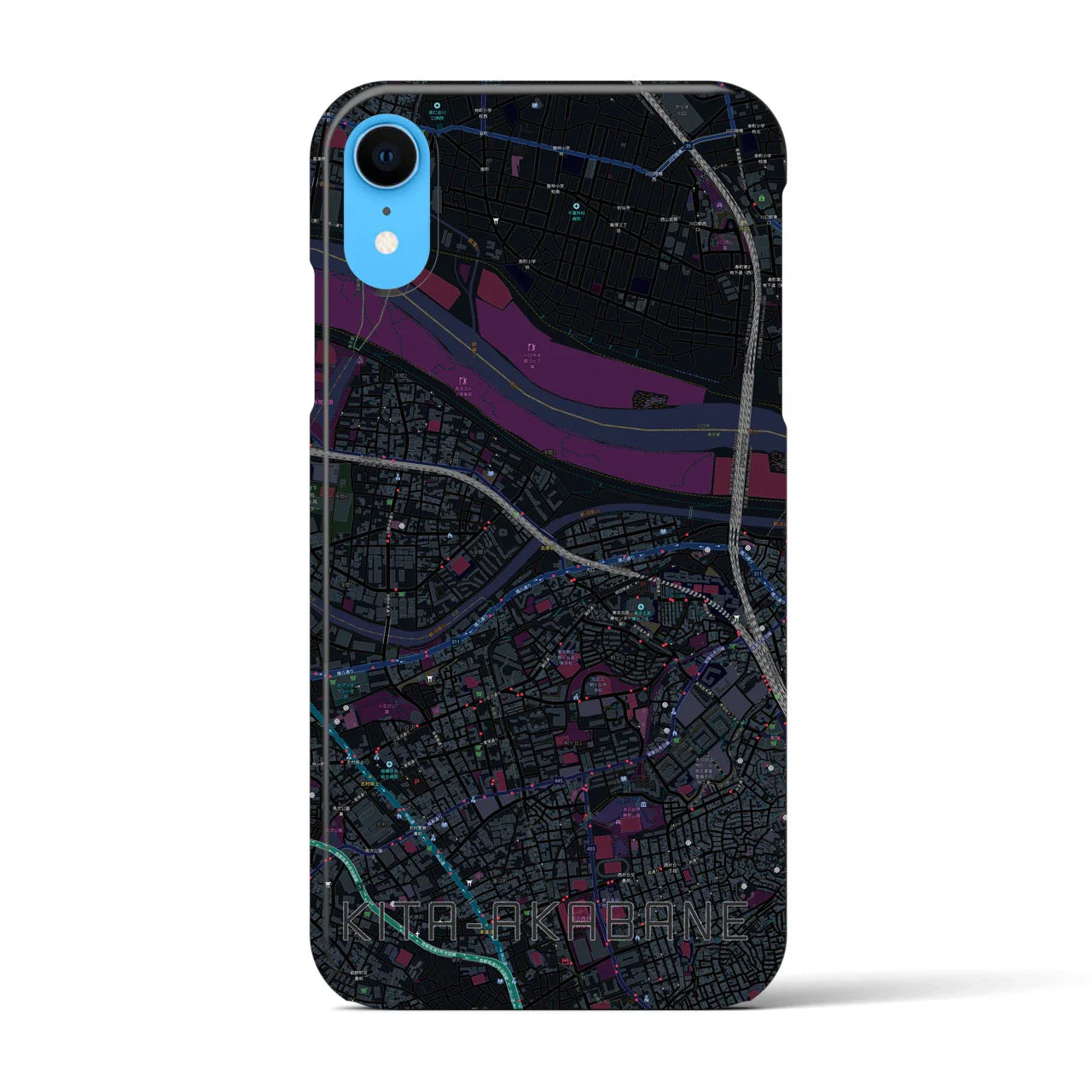 【北赤羽(東京都)】地図柄iPhoneケース(バックカバータイプ)