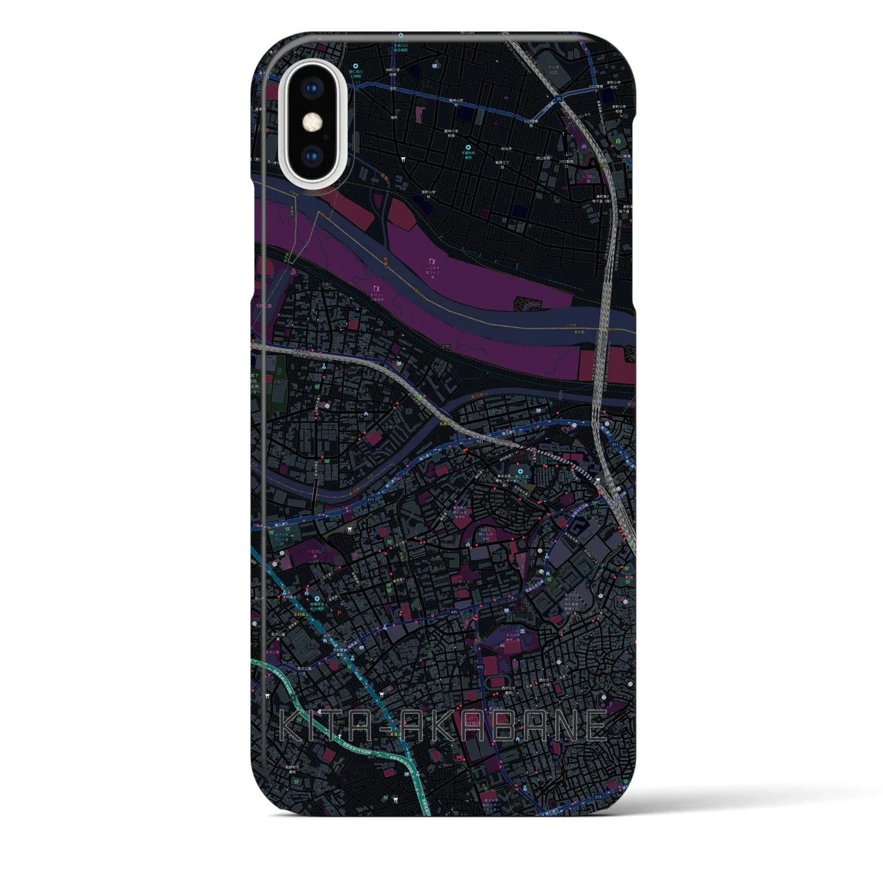 【北赤羽(東京都)】地図柄iPhoneケース(バックカバータイプ)