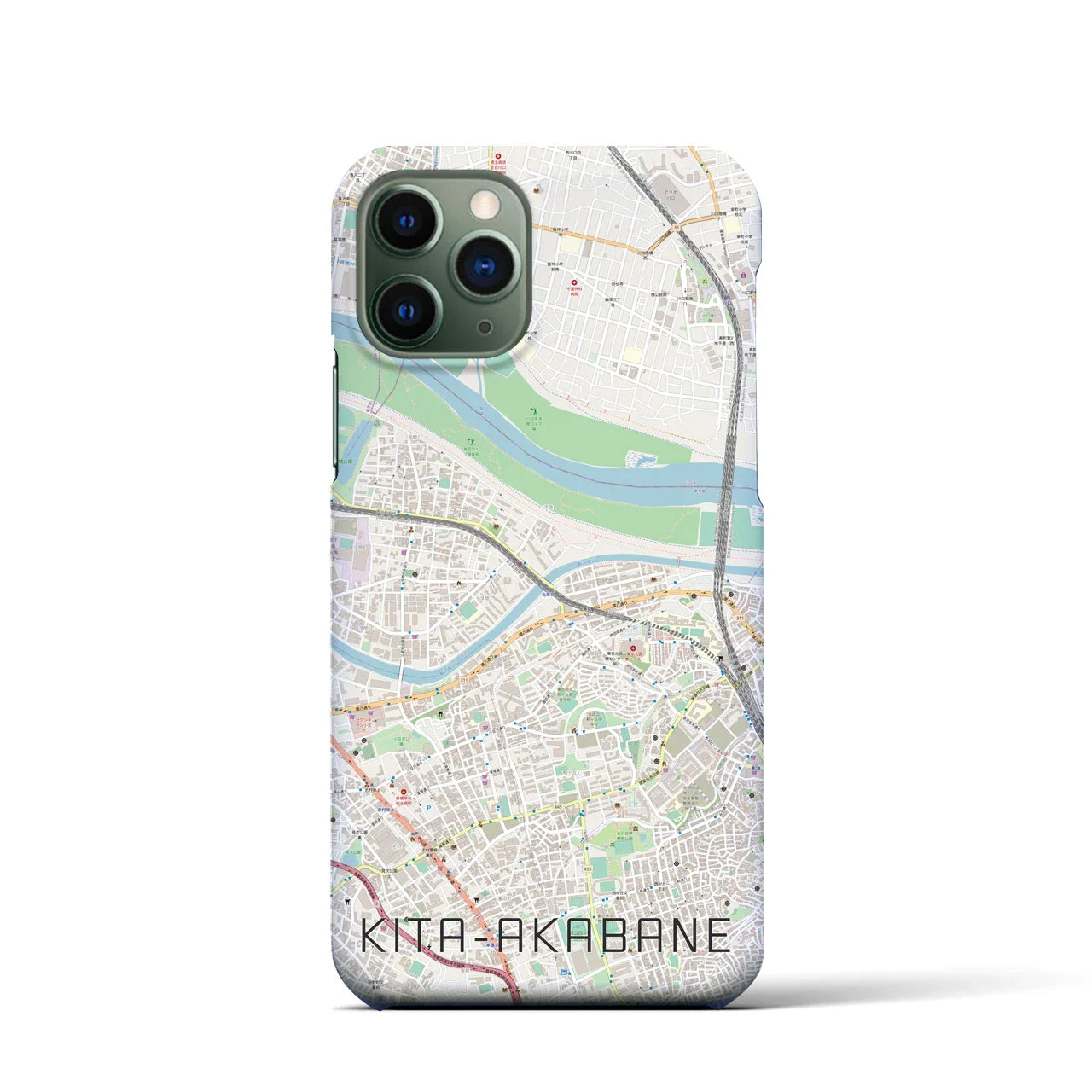 【北赤羽(東京都)】地図柄iPhoneケース(バックカバータイプ)