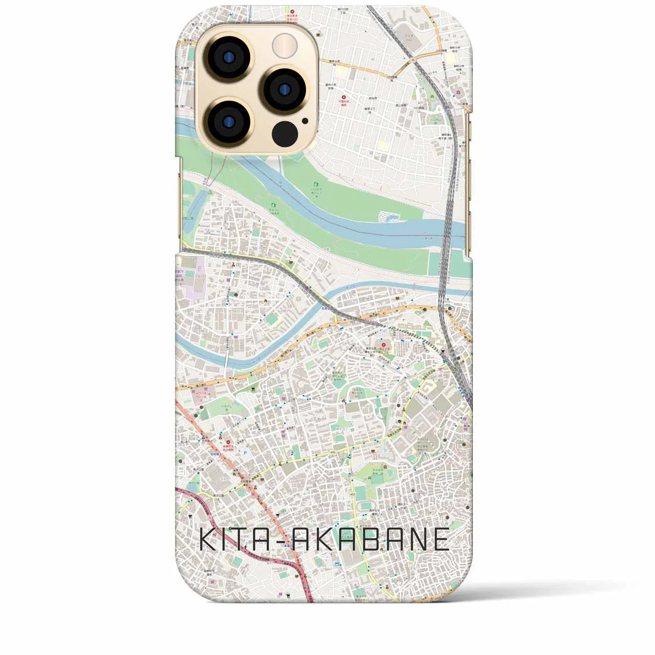 【北赤羽(東京都)】地図柄iPhoneケース(バックカバータイプ)