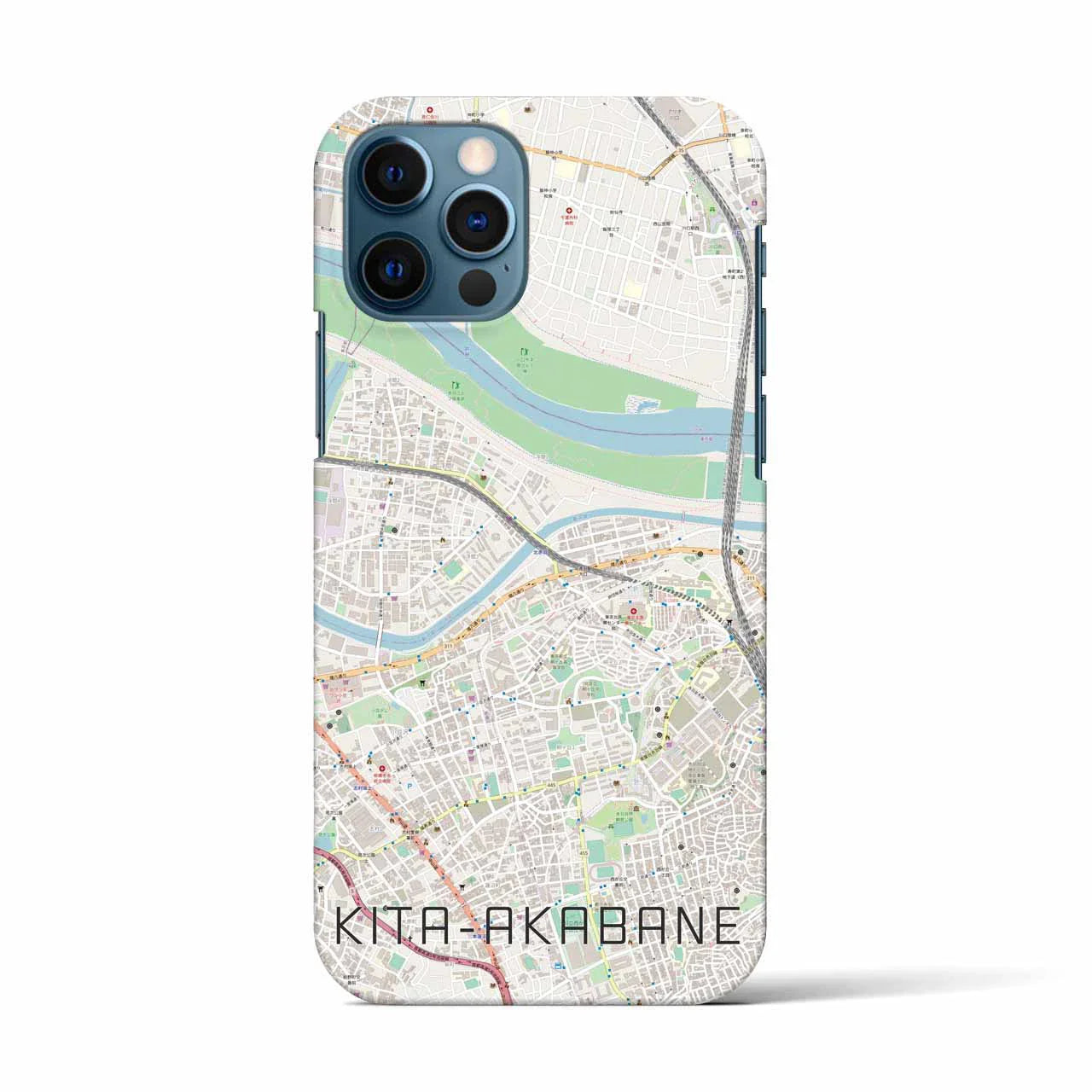 【北赤羽(東京都)】地図柄iPhoneケース(バックカバータイプ)