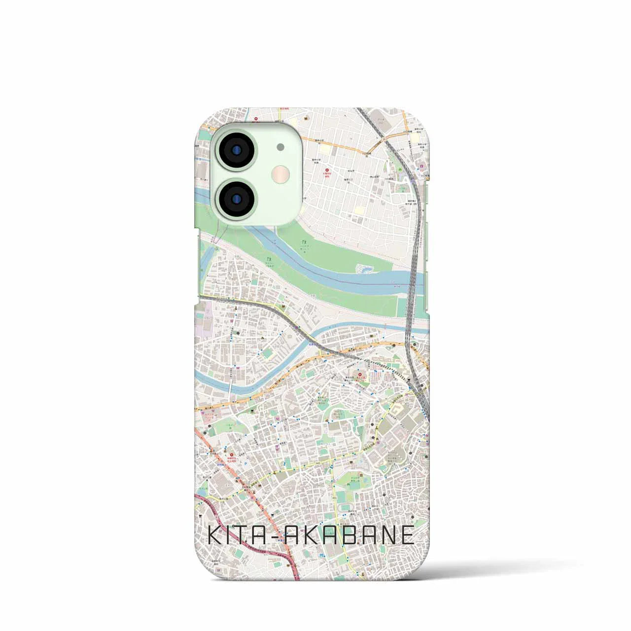 【北赤羽(東京都)】地図柄iPhoneケース(バックカバータイプ)