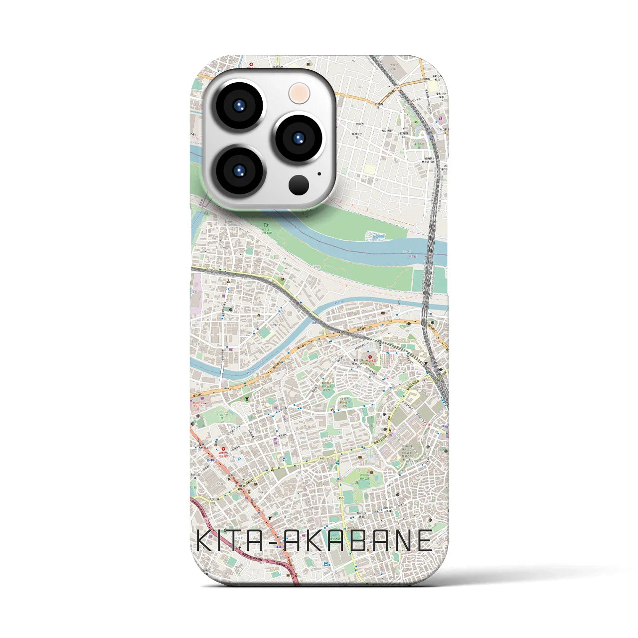 【北赤羽(東京都)】地図柄iPhoneケース(バックカバータイプ)