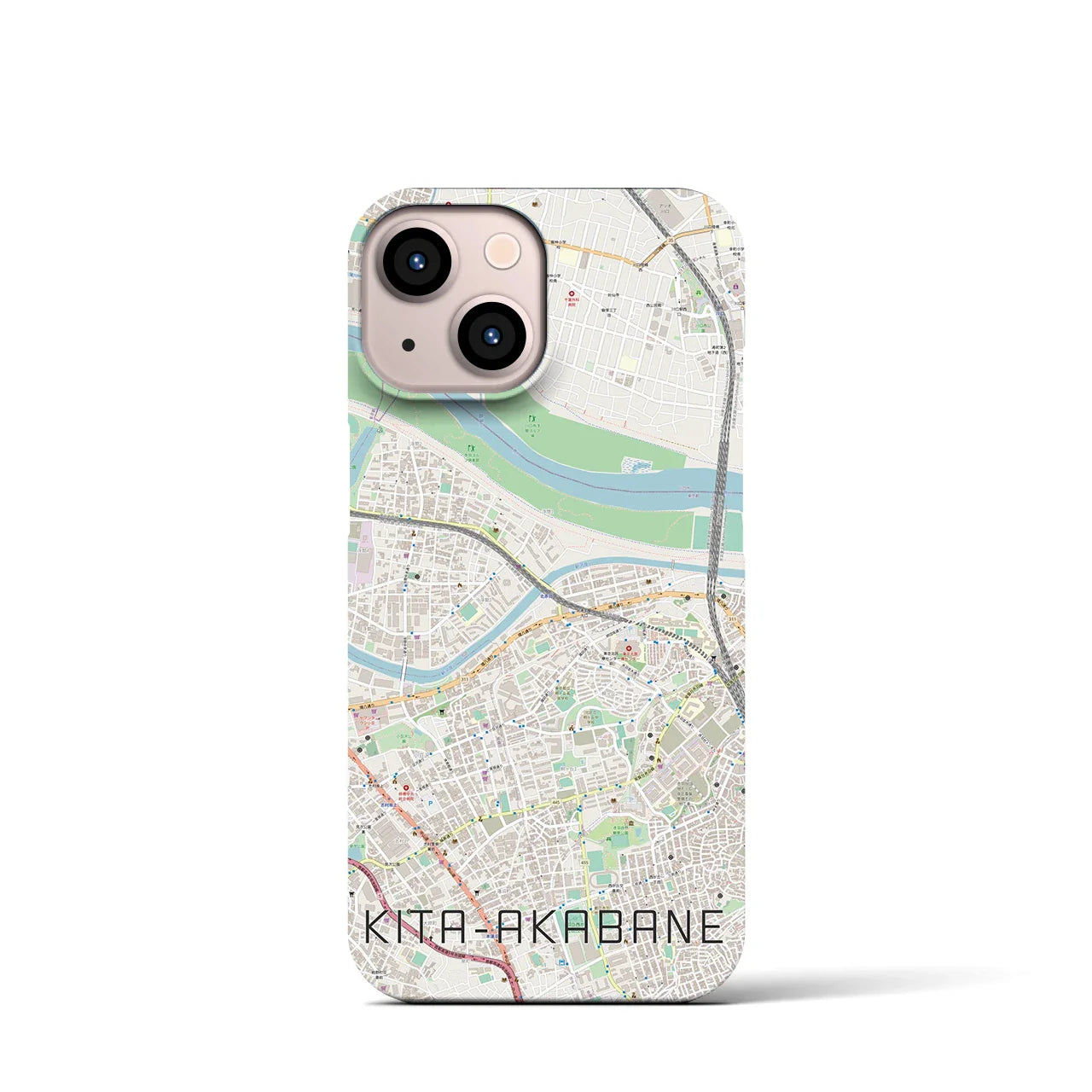 【北赤羽(東京都)】地図柄iPhoneケース(バックカバータイプ)