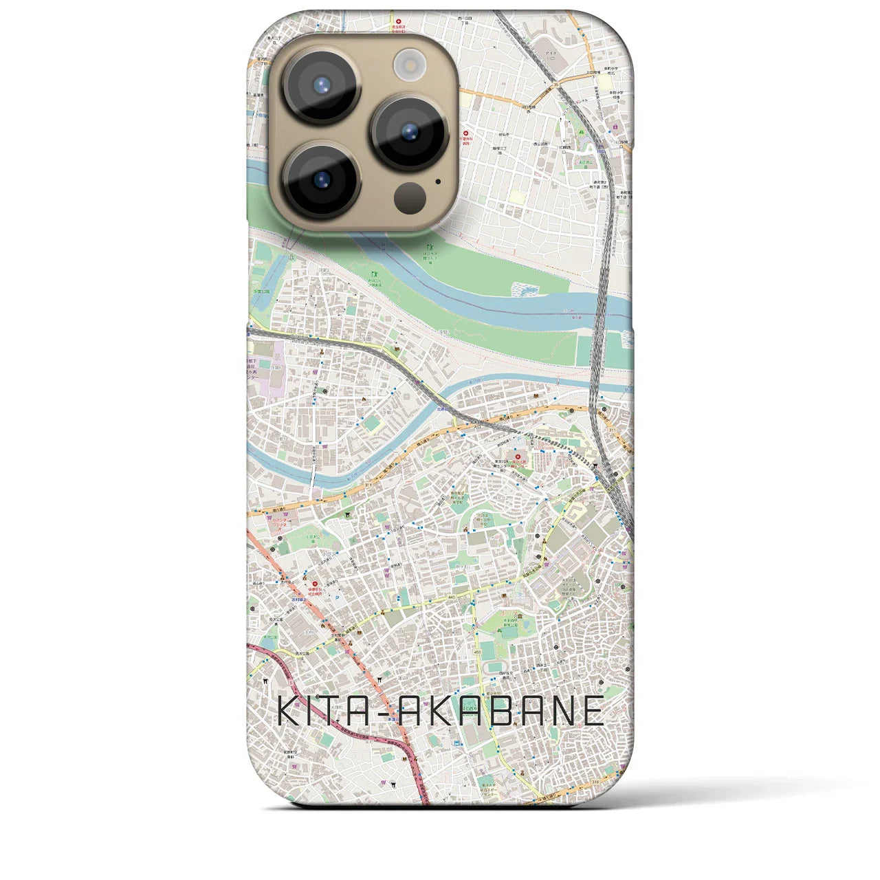 【北赤羽(東京都)】地図柄iPhoneケース(バックカバータイプ)