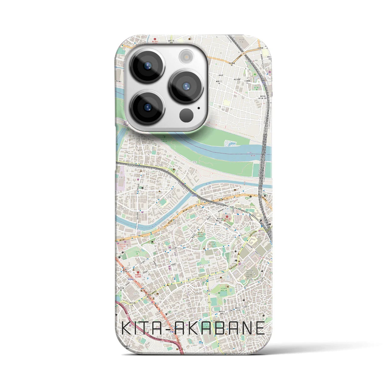 【北赤羽(東京都)】地図柄iPhoneケース(バックカバータイプ)