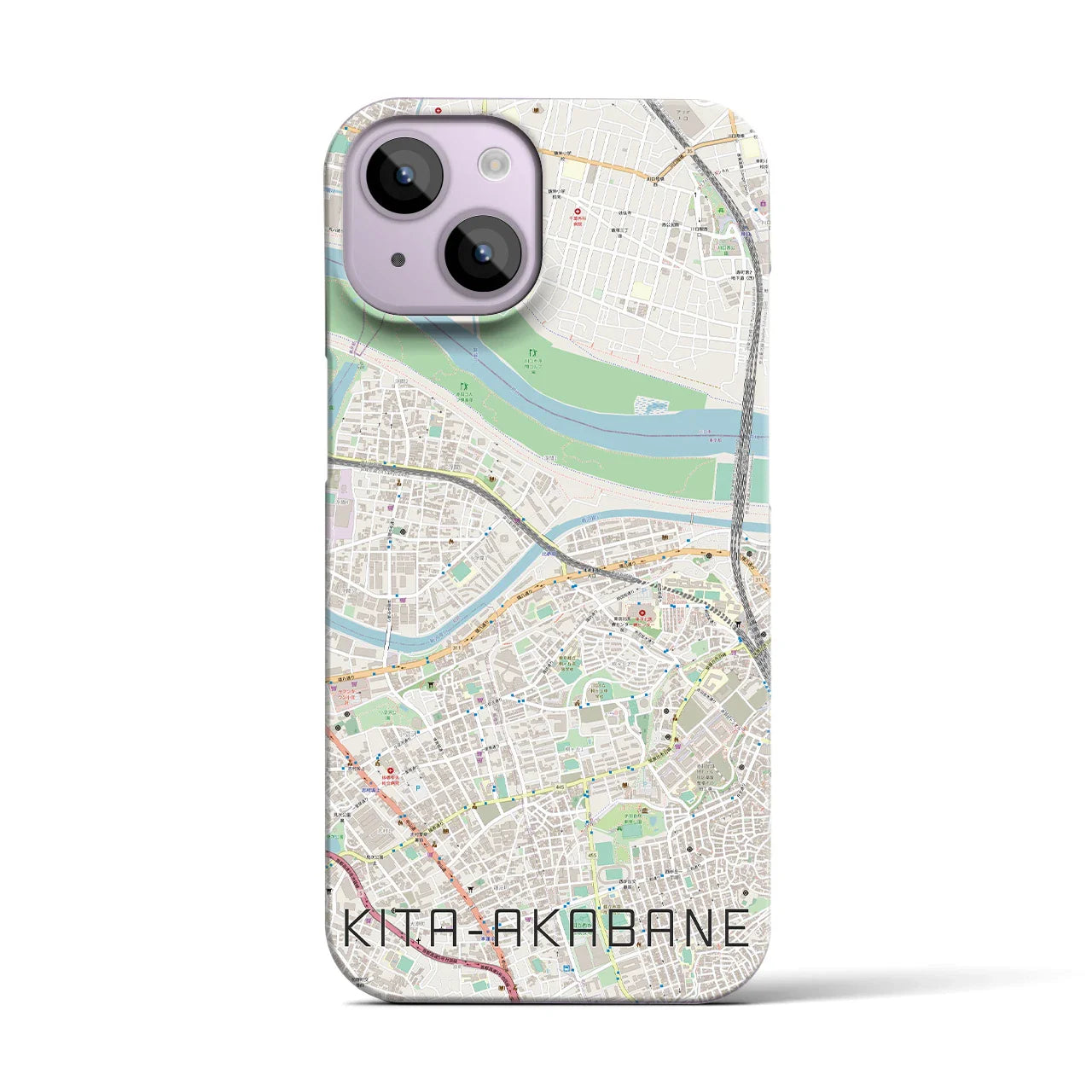 【北赤羽(東京都)】地図柄iPhoneケース(バックカバータイプ)