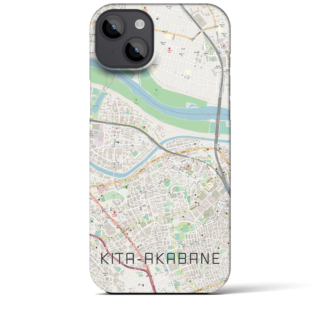 【北赤羽(東京都)】地図柄iPhoneケース(バックカバータイプ)