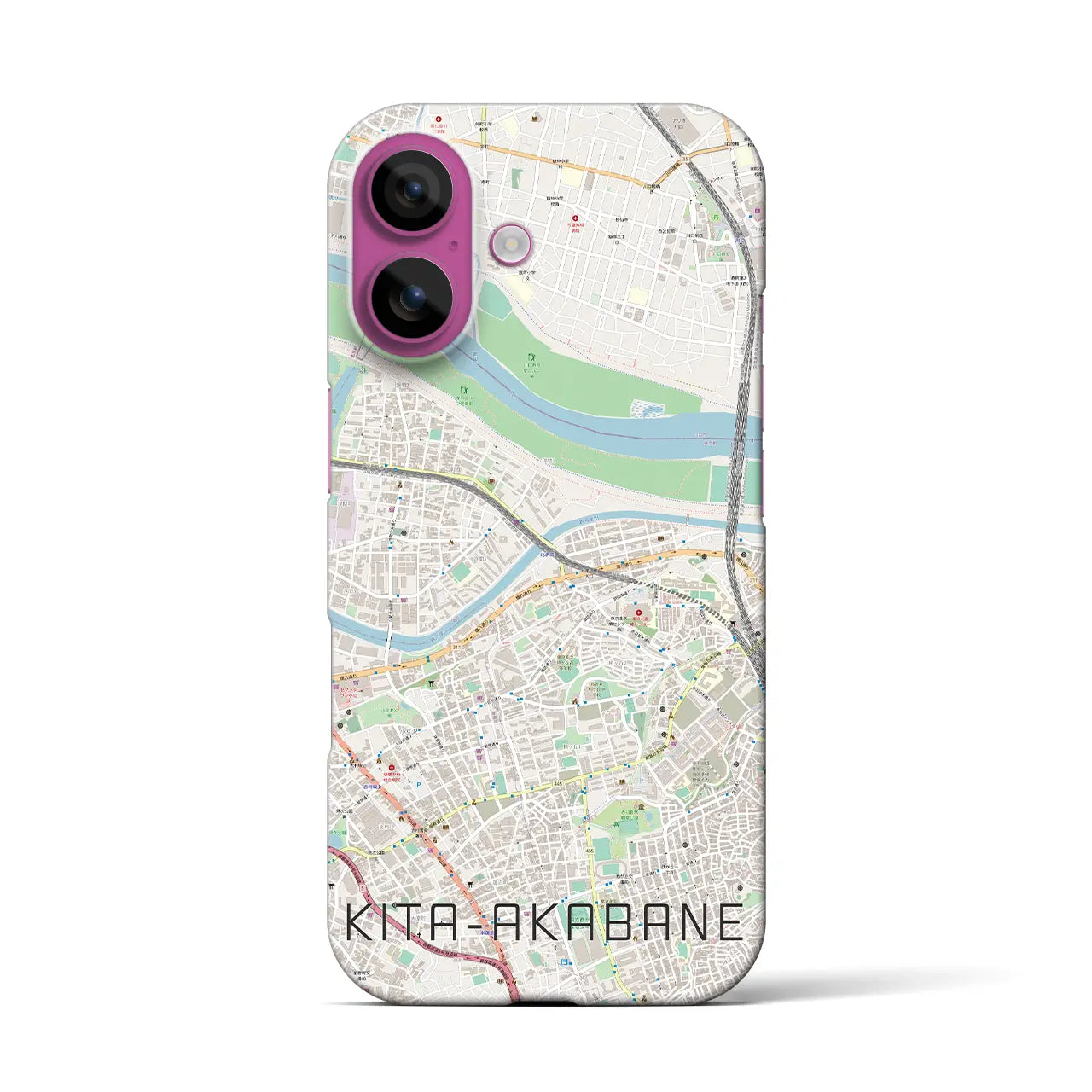 【北赤羽(東京都)】地図柄iPhoneケース(バックカバータイプ)