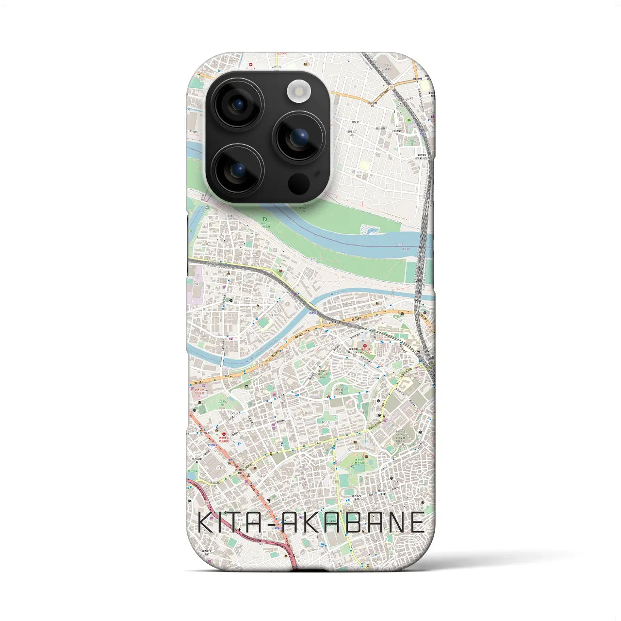 【北赤羽(東京都)】地図柄iPhoneケース(バックカバータイプ)
