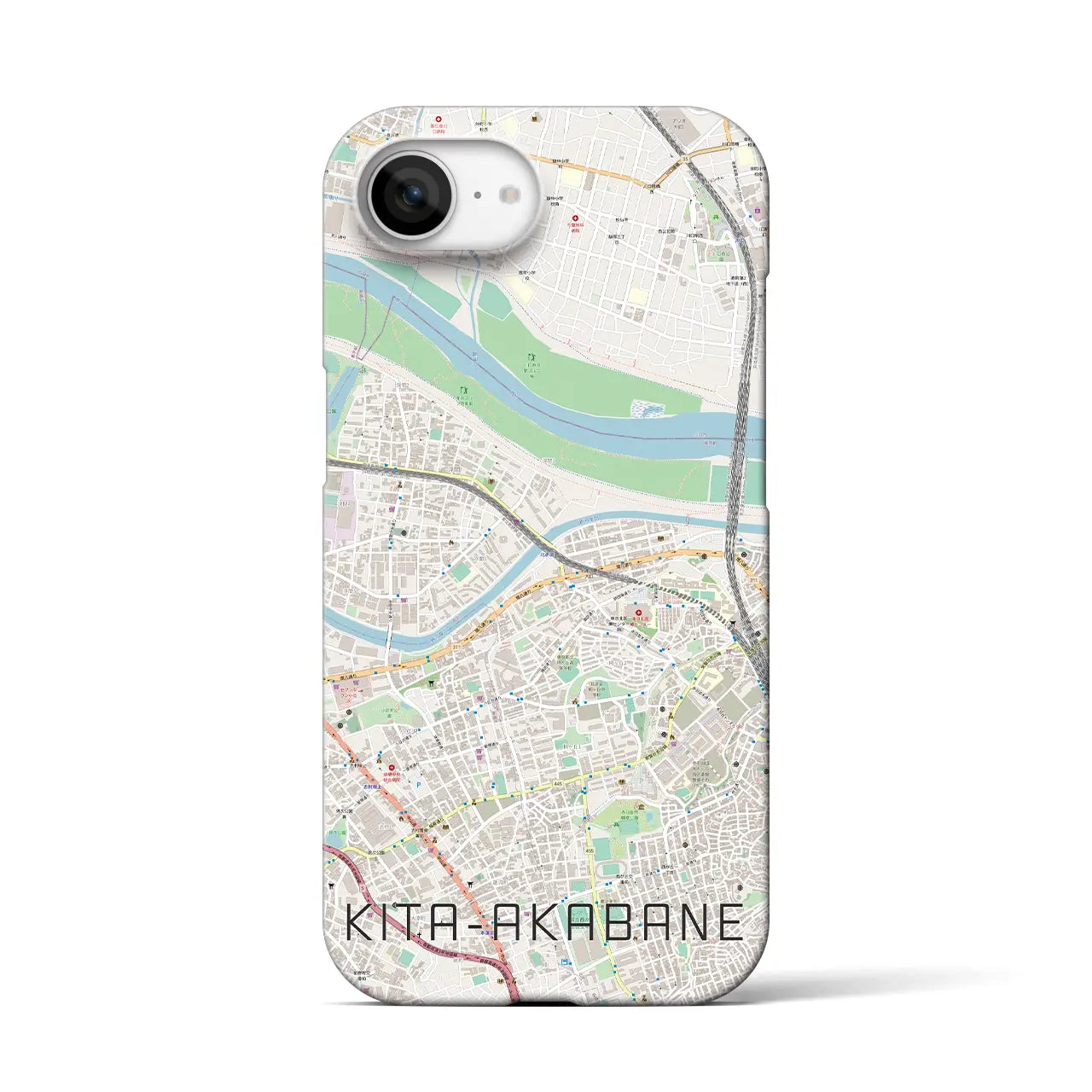 【北赤羽(東京都)】地図柄iPhoneケース(バックカバータイプ)