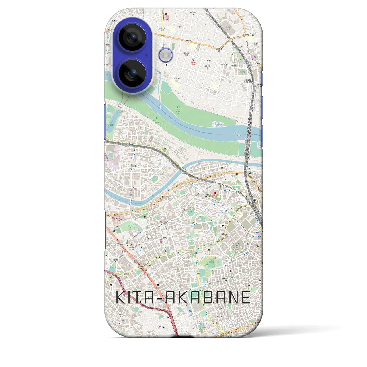 【北赤羽(東京都)】地図柄iPhoneケース(バックカバータイプ)ナチュラル・iPhone 16 Pro Max 用