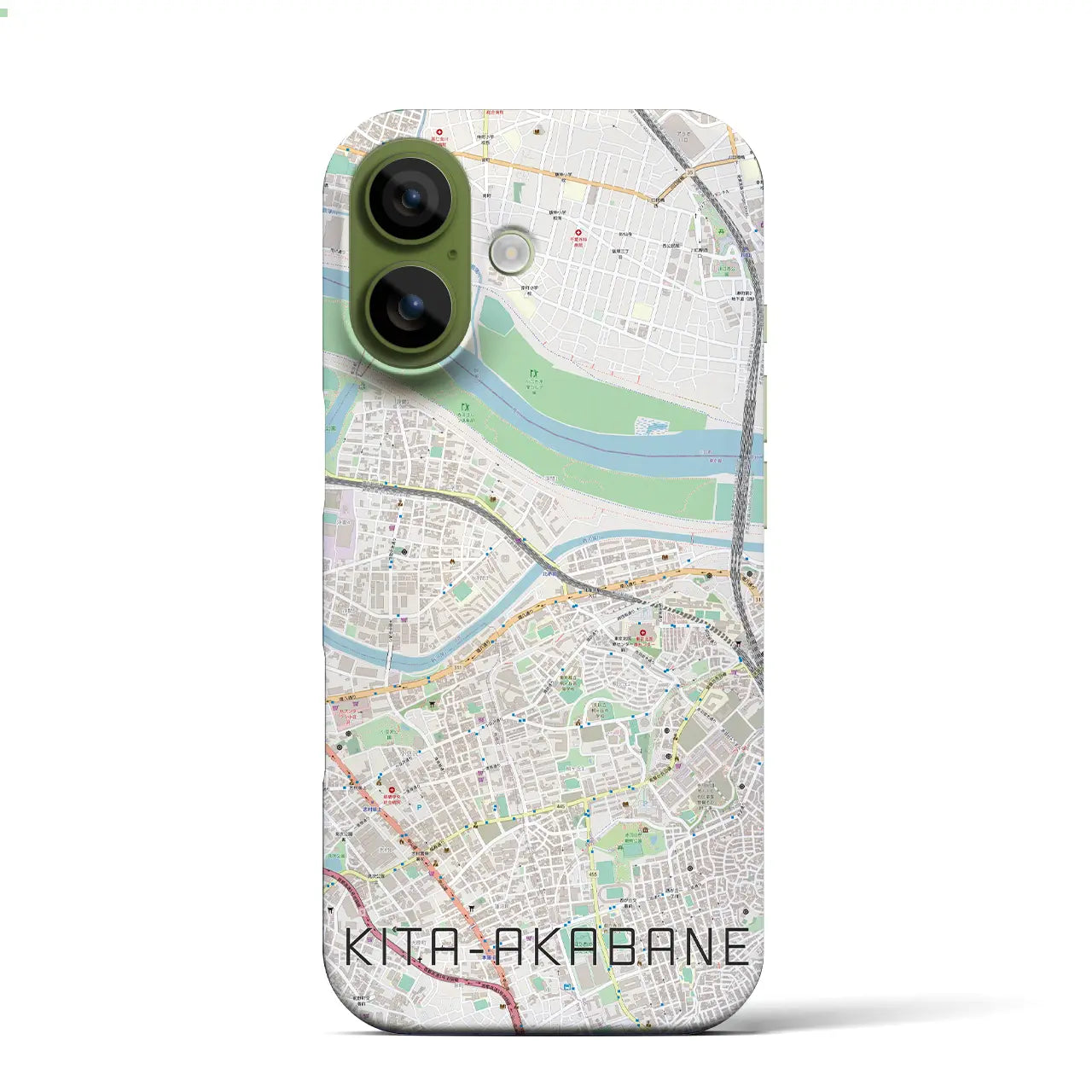 【北赤羽(東京都)】地図柄iPhoneケース(バックカバータイプ)