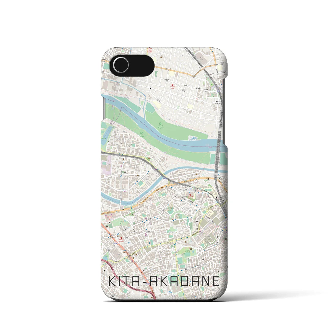 【北赤羽(東京都)】地図柄iPhoneケース(バックカバータイプ)