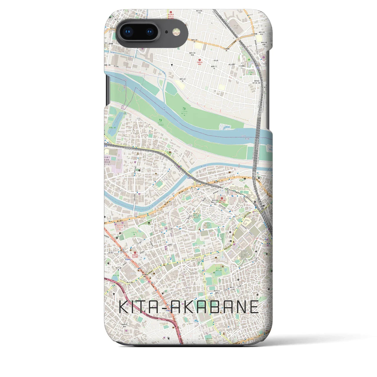 【北赤羽(東京都)】地図柄iPhoneケース(バックカバータイプ)