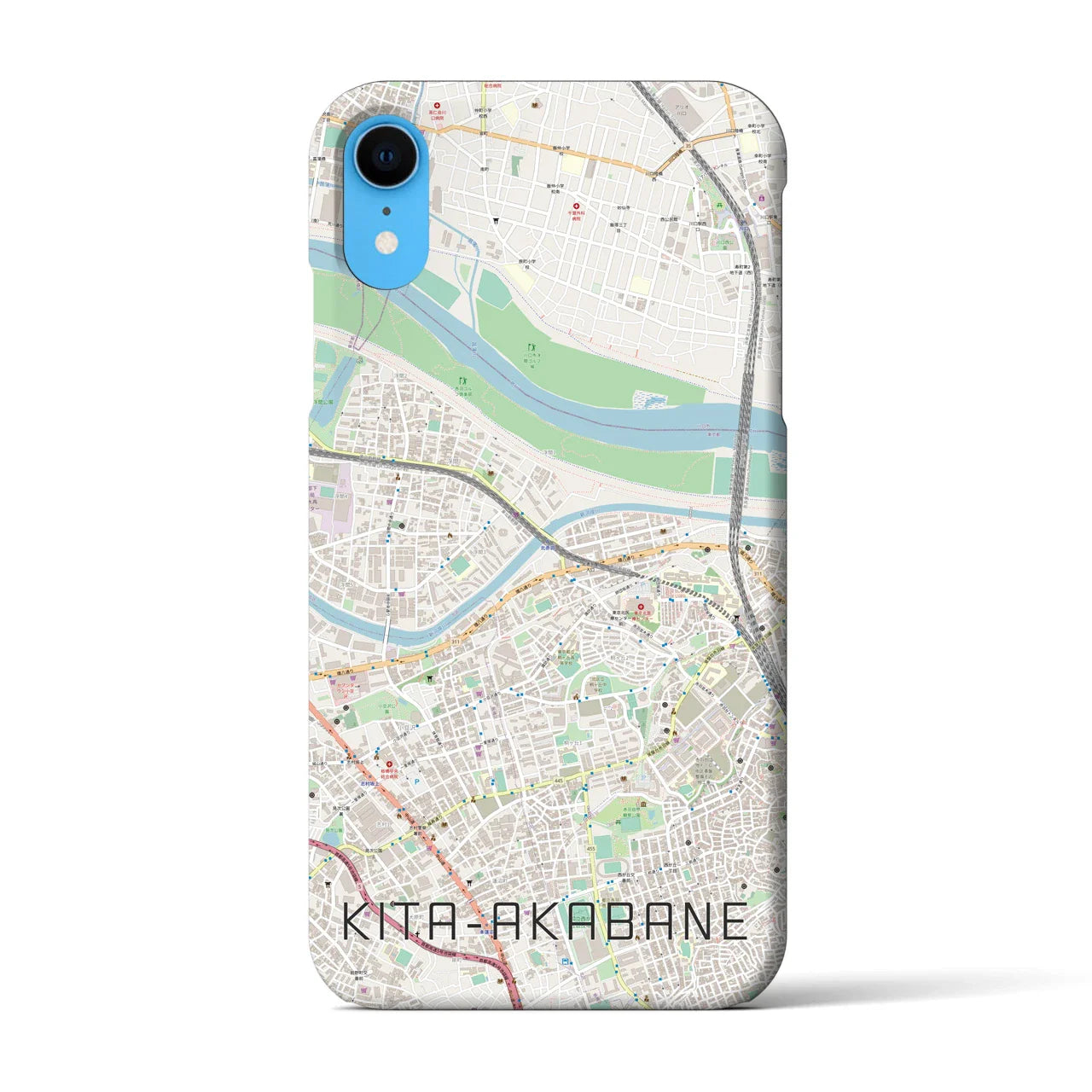 【北赤羽(東京都)】地図柄iPhoneケース(バックカバータイプ)