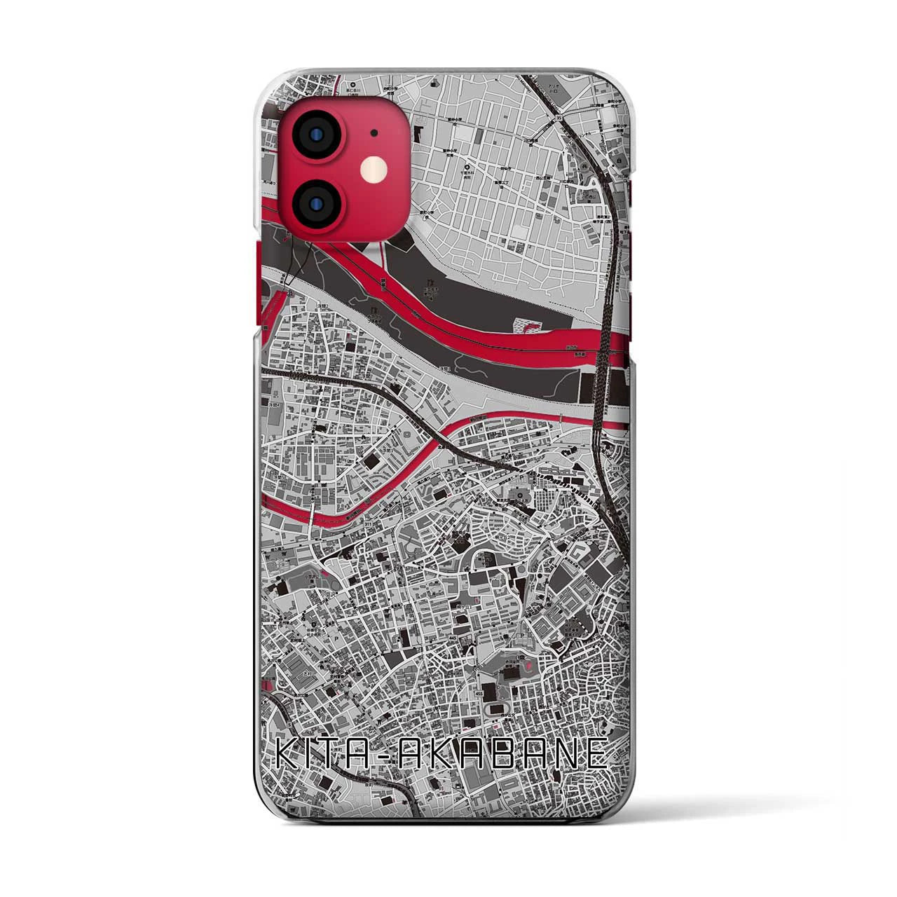 【北赤羽(東京都)】地図柄iPhoneケース(クリアタイプ)