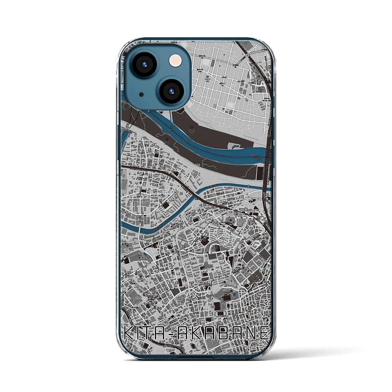 【北赤羽(東京都)】地図柄iPhoneケース(クリアタイプ)