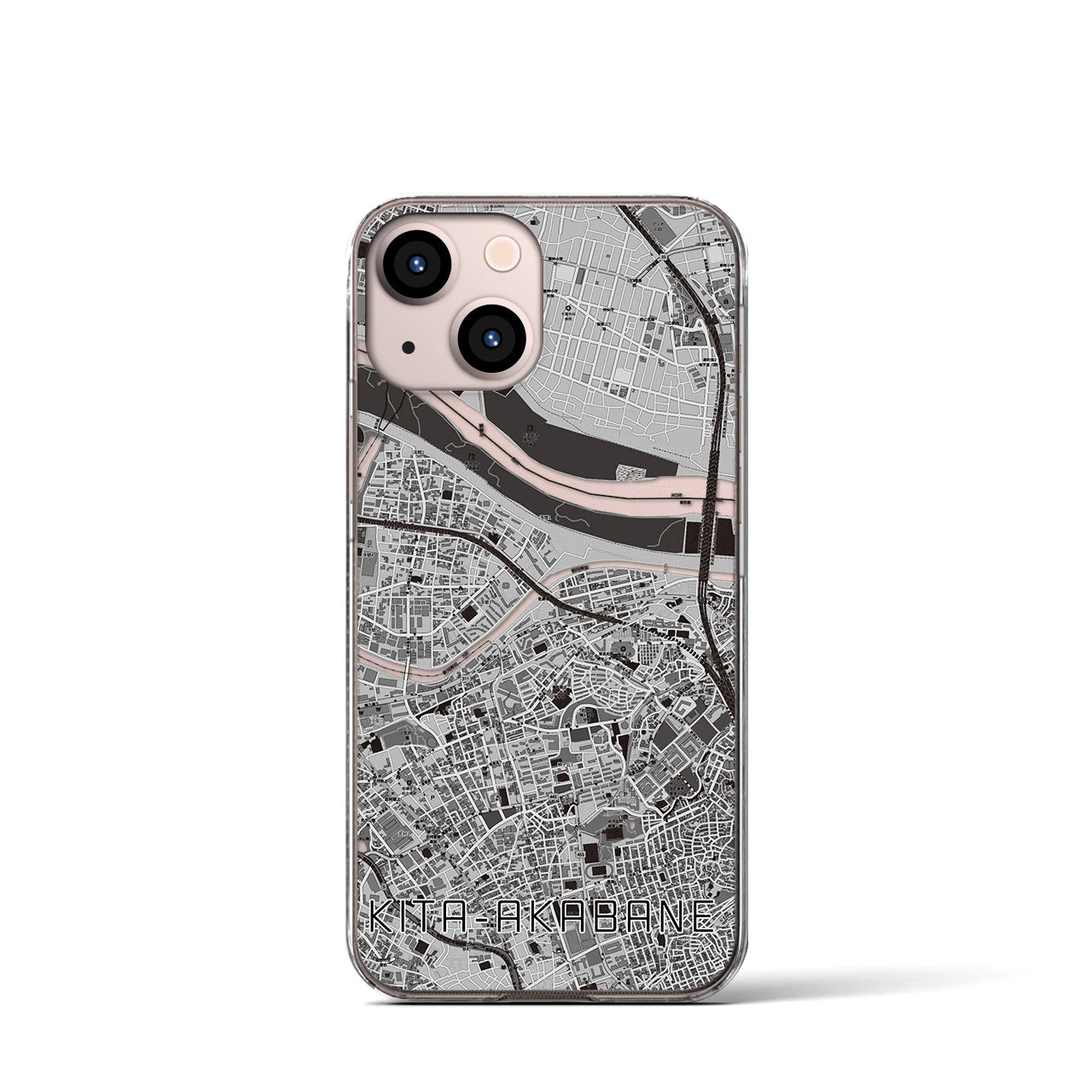 【北赤羽(東京都)】地図柄iPhoneケース(クリアタイプ)