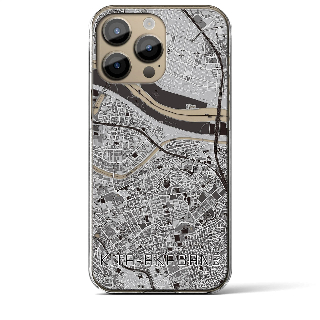 【北赤羽(東京都)】地図柄iPhoneケース(クリアタイプ)