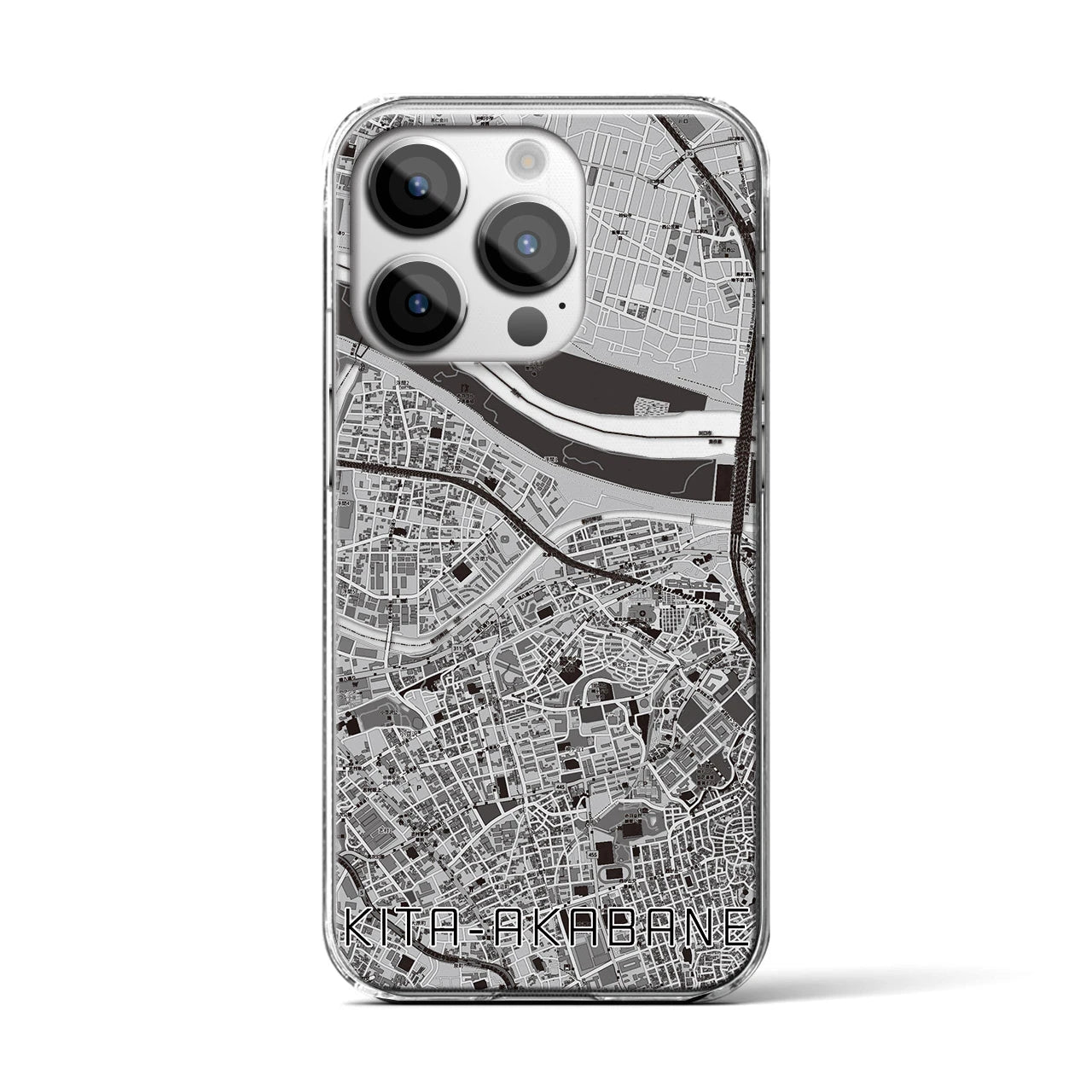 【北赤羽(東京都)】地図柄iPhoneケース(クリアタイプ)