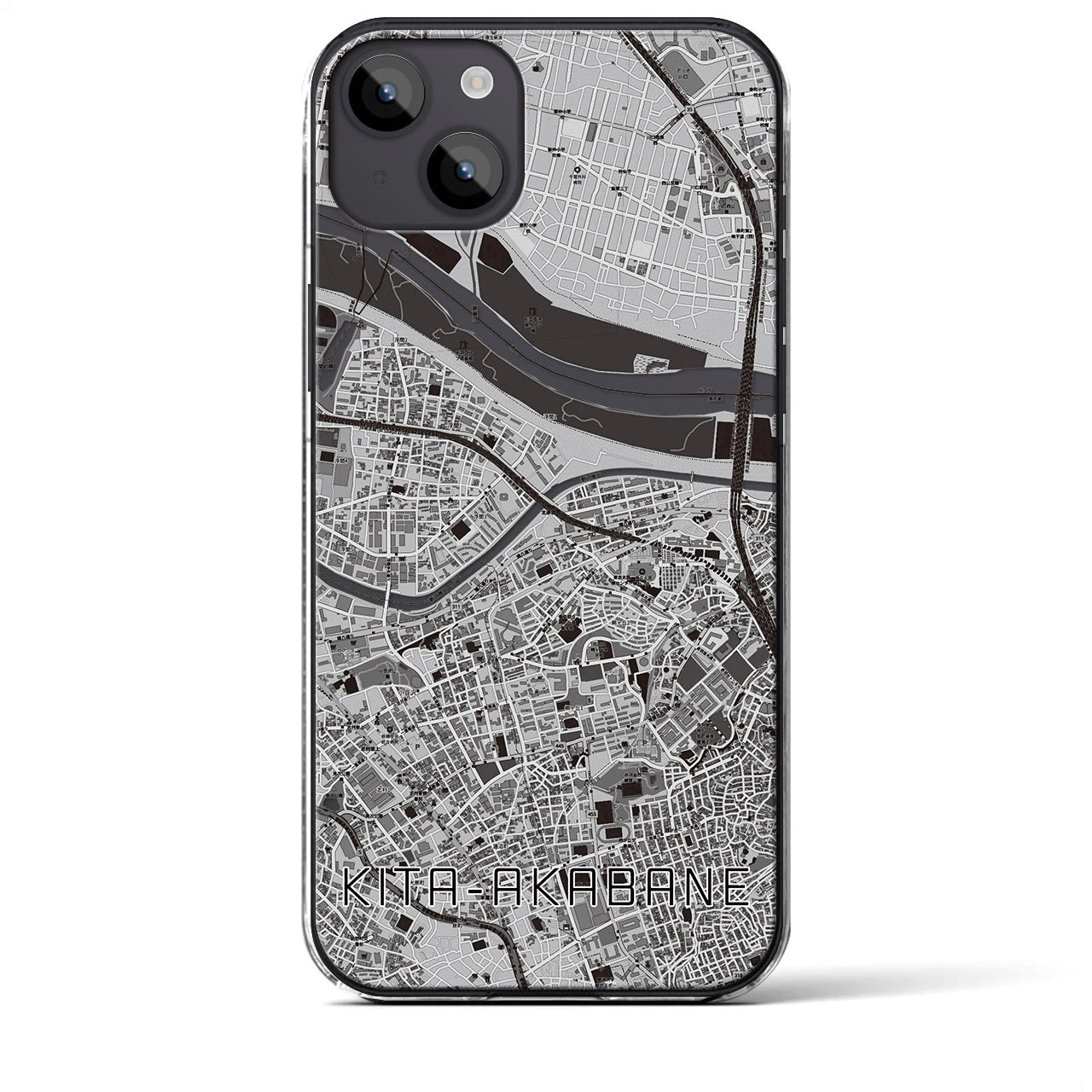 【北赤羽(東京都)】地図柄iPhoneケース(クリアタイプ)