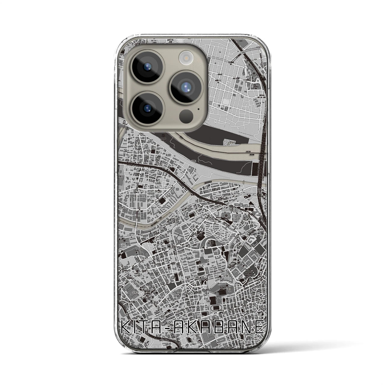 【北赤羽(東京都)】地図柄iPhoneケース(クリアタイプ)