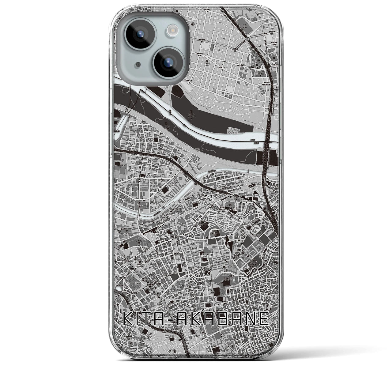 【北赤羽(東京都)】地図柄iPhoneケース(クリアタイプ)