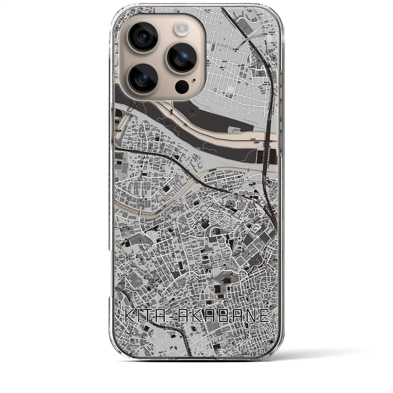 【北赤羽(東京都)】地図柄iPhoneケース(クリアタイプ)