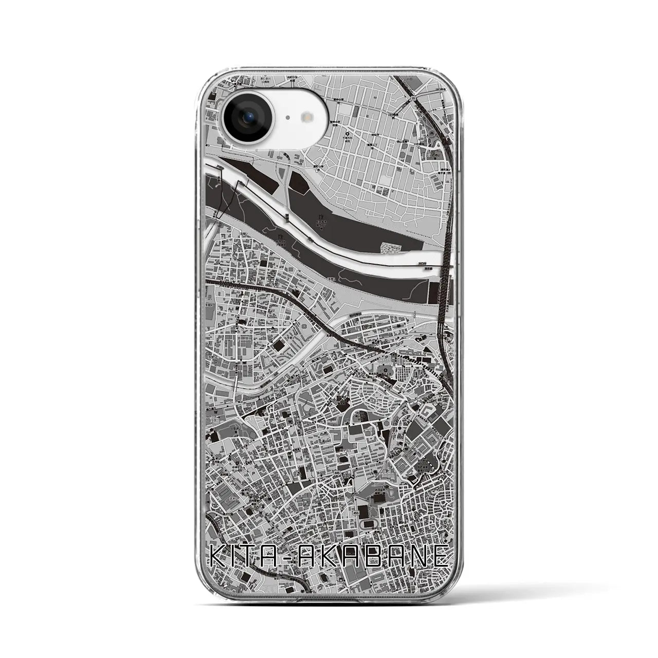 【北赤羽(東京都)】地図柄iPhoneケース(クリアタイプ)