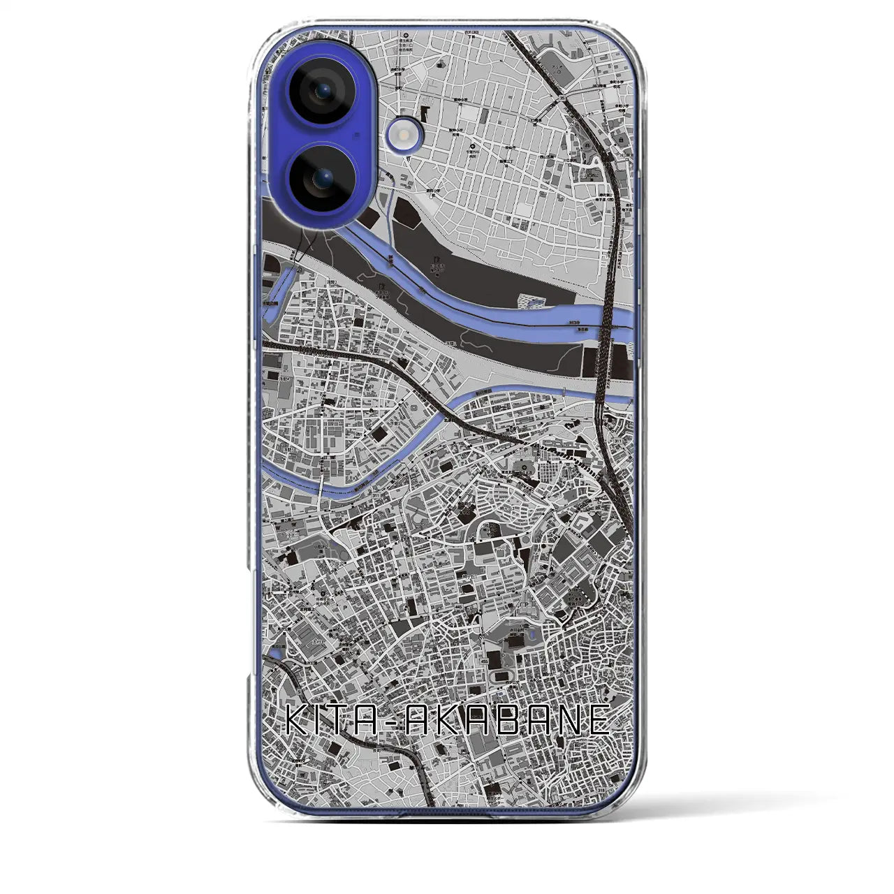 【北赤羽(東京都)】地図柄iPhoneケース(クリアタイプ)