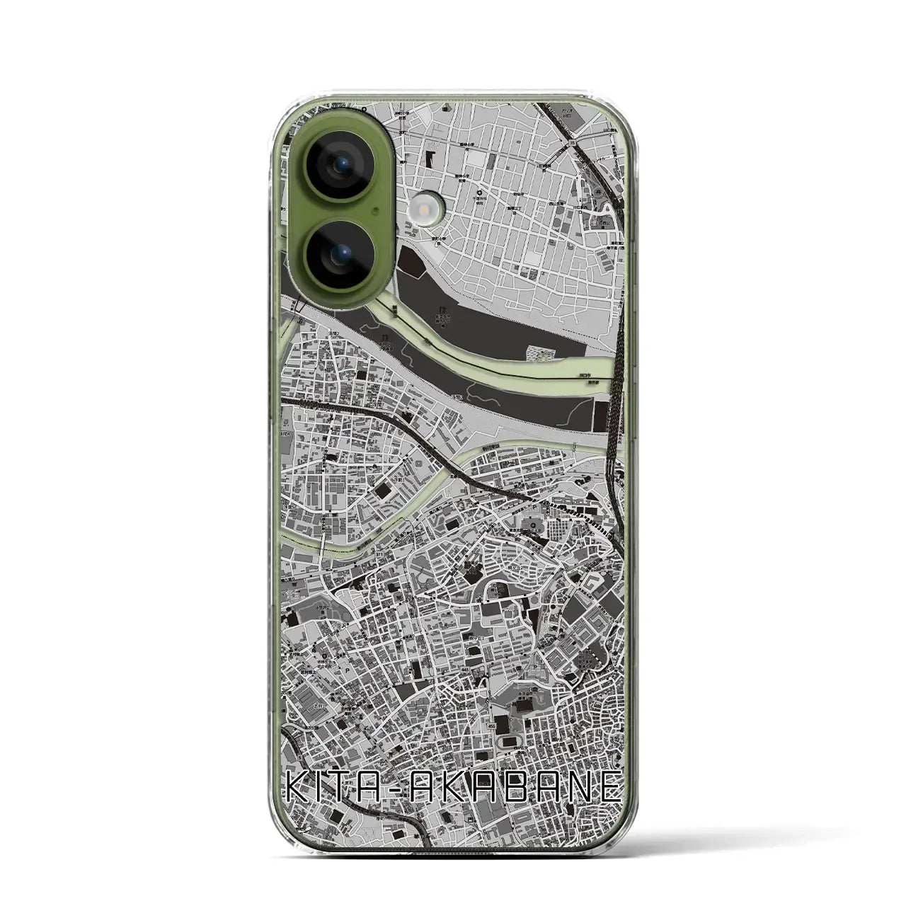 【北赤羽(東京都)】地図柄iPhoneケース(クリアタイプ)