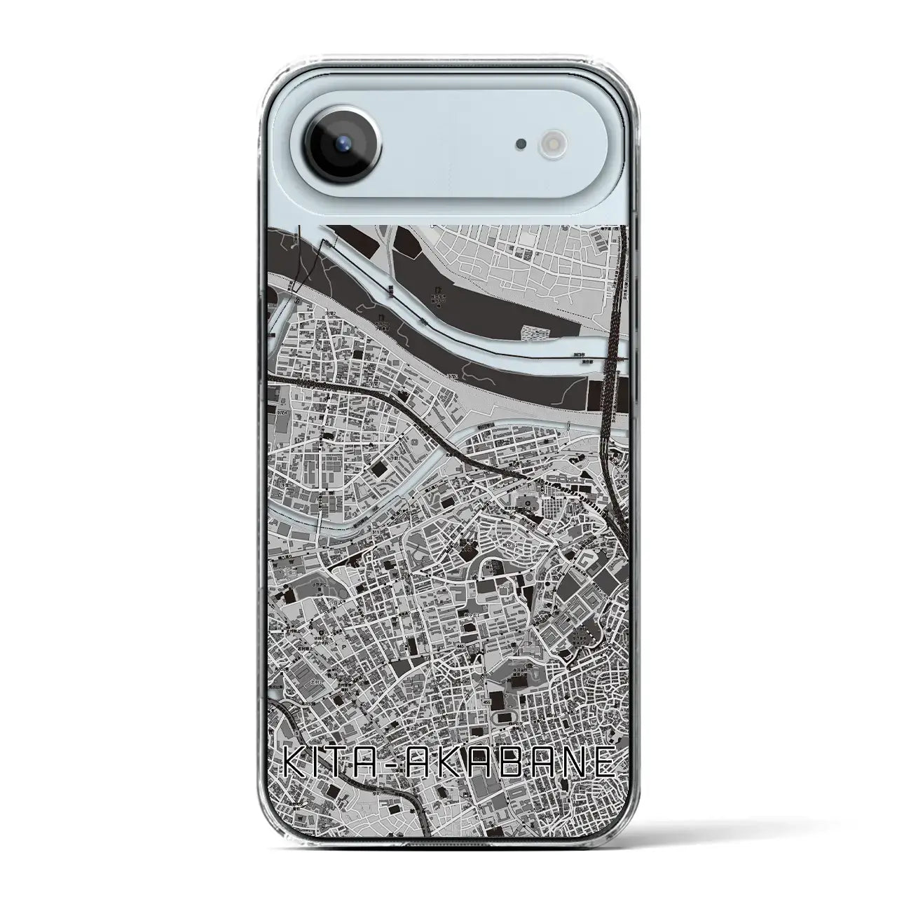 【北赤羽(東京都)】地図柄iPhoneケース(クリアタイプ)