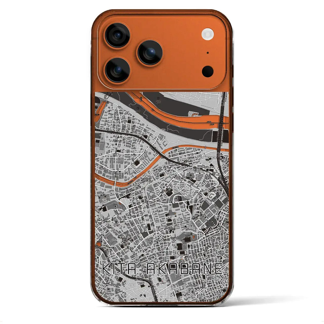 【北赤羽(東京都)】地図柄iPhoneケース(クリアタイプ)