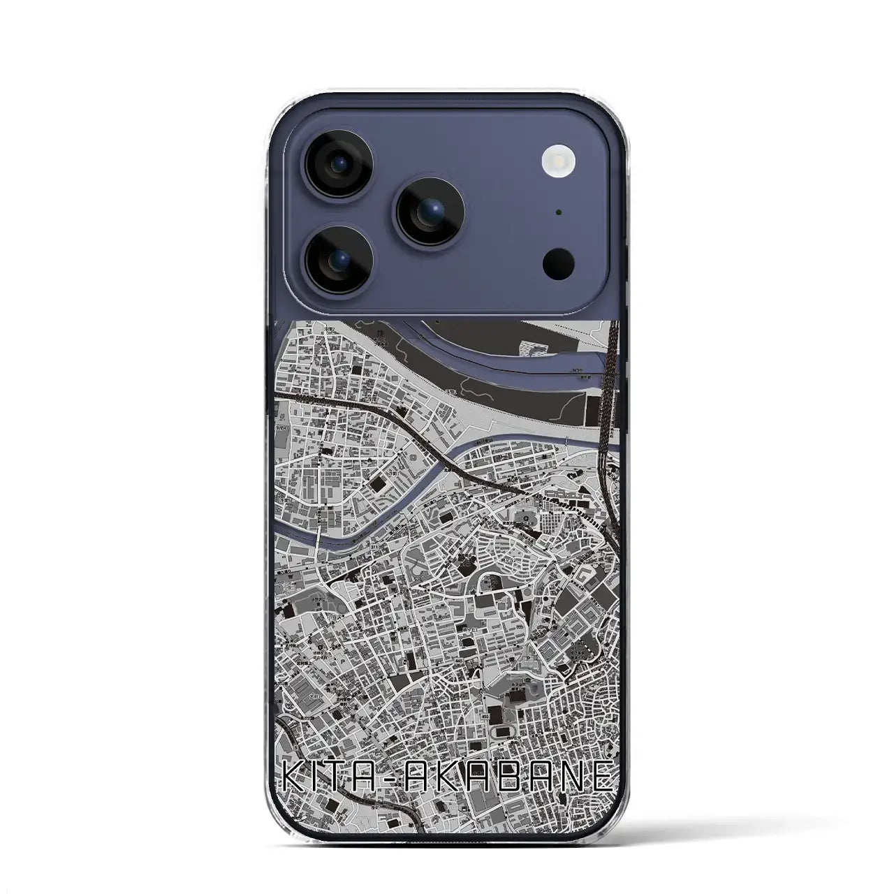 【北赤羽(東京都)】地図柄iPhoneケース(クリアタイプ)