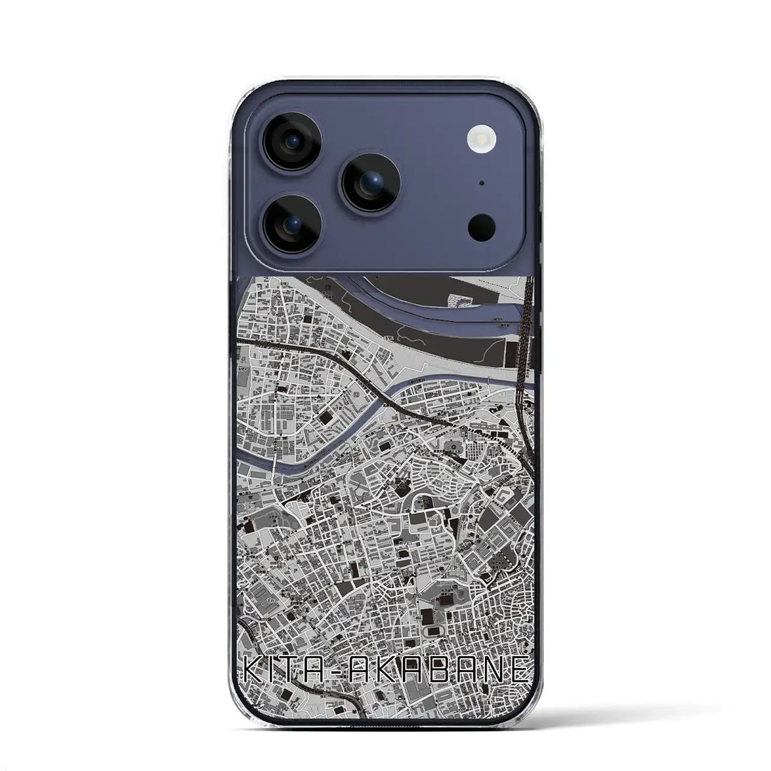 【北赤羽(東京都)】地図柄iPhoneケース(クリアタイプ)