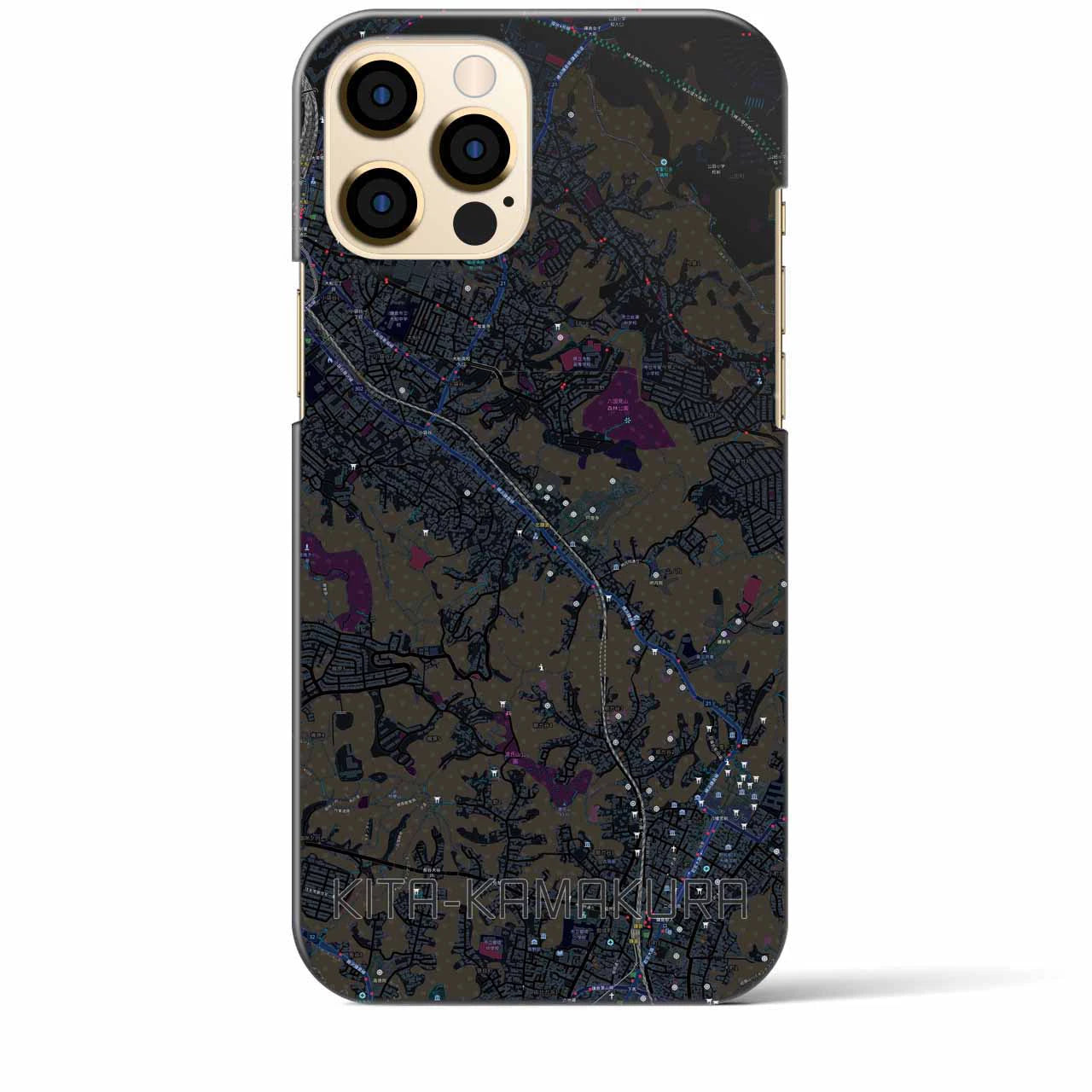 【北鎌倉(神奈川県)】地図柄iPhoneケース(バックカバータイプ)