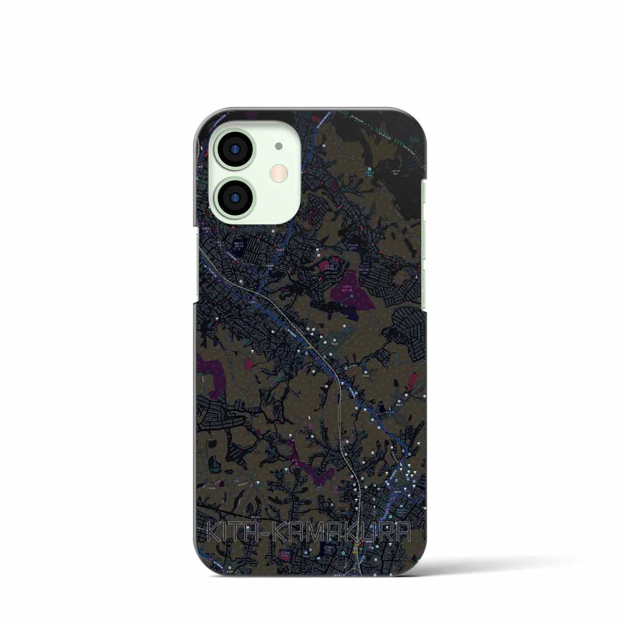 【北鎌倉(神奈川県)】地図柄iPhoneケース(バックカバータイプ)