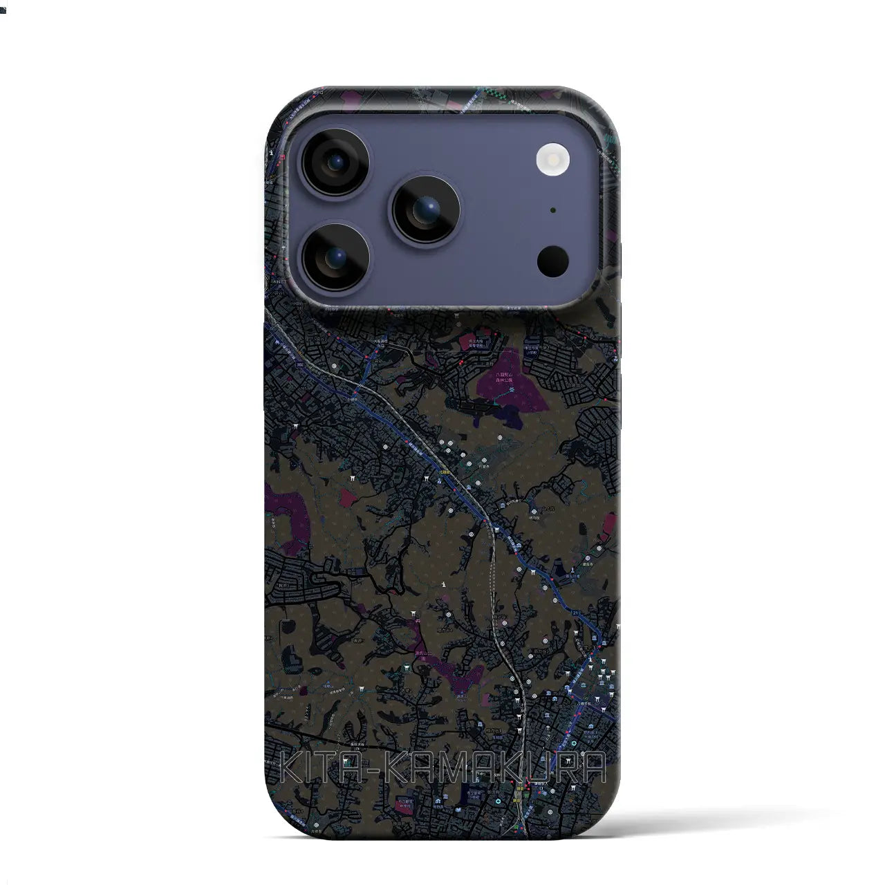 【北鎌倉(神奈川県)】地図柄iPhoneケース(バックカバータイプ)