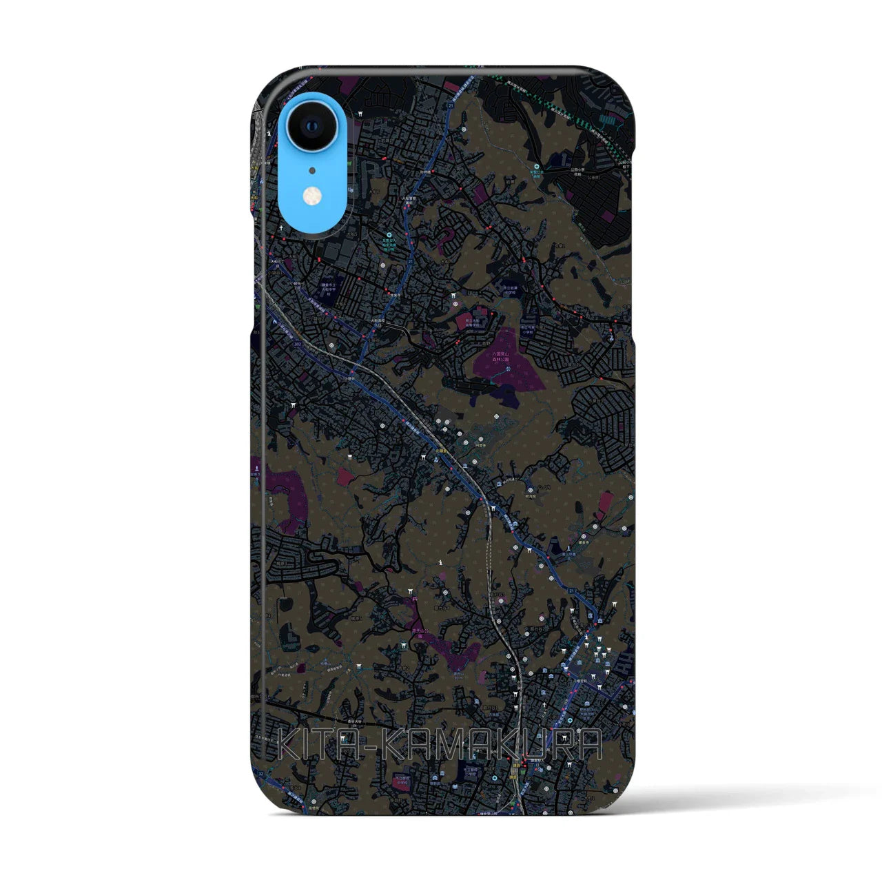 【北鎌倉(神奈川県)】地図柄iPhoneケース(バックカバータイプ)