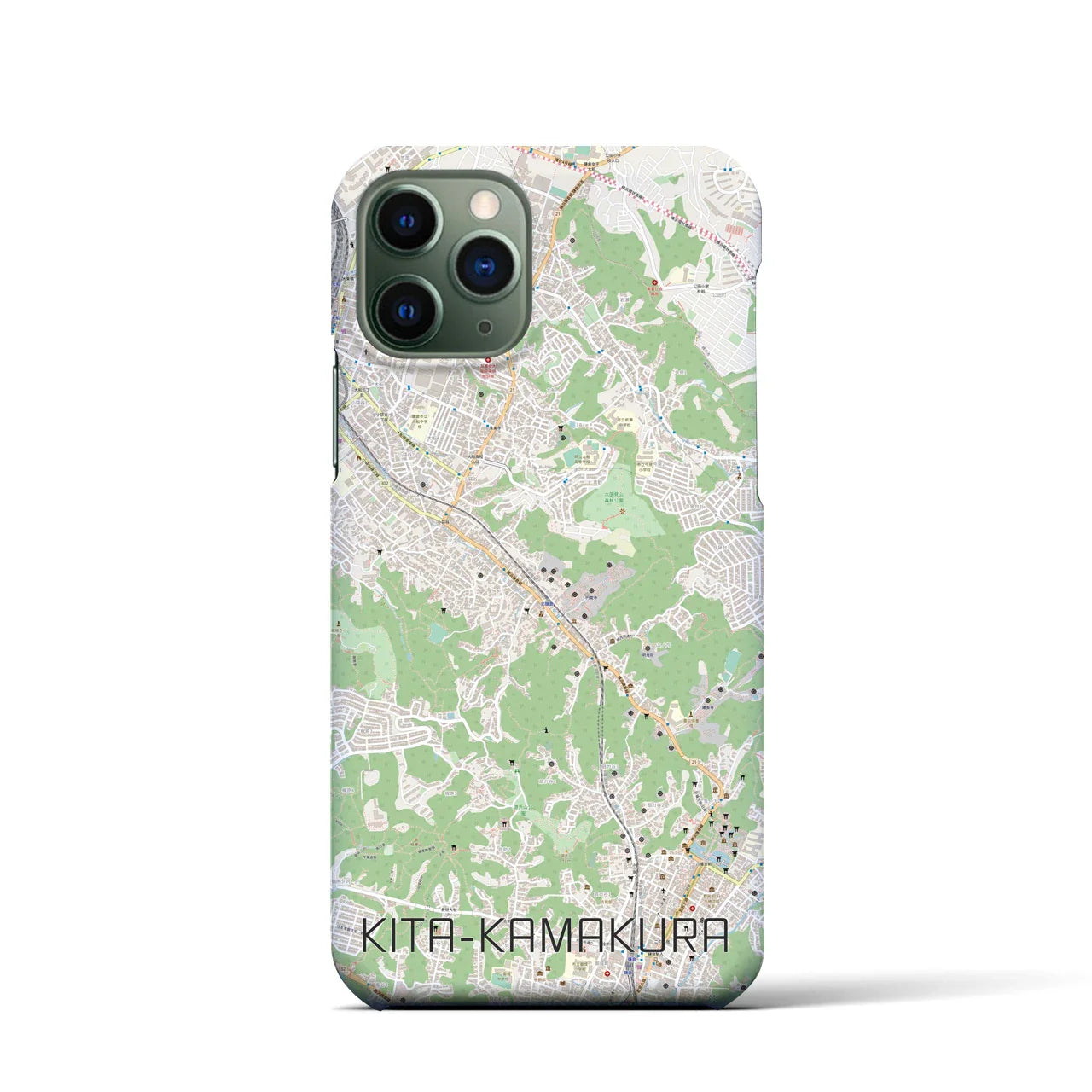【北鎌倉(神奈川県)】地図柄iPhoneケース(バックカバータイプ)