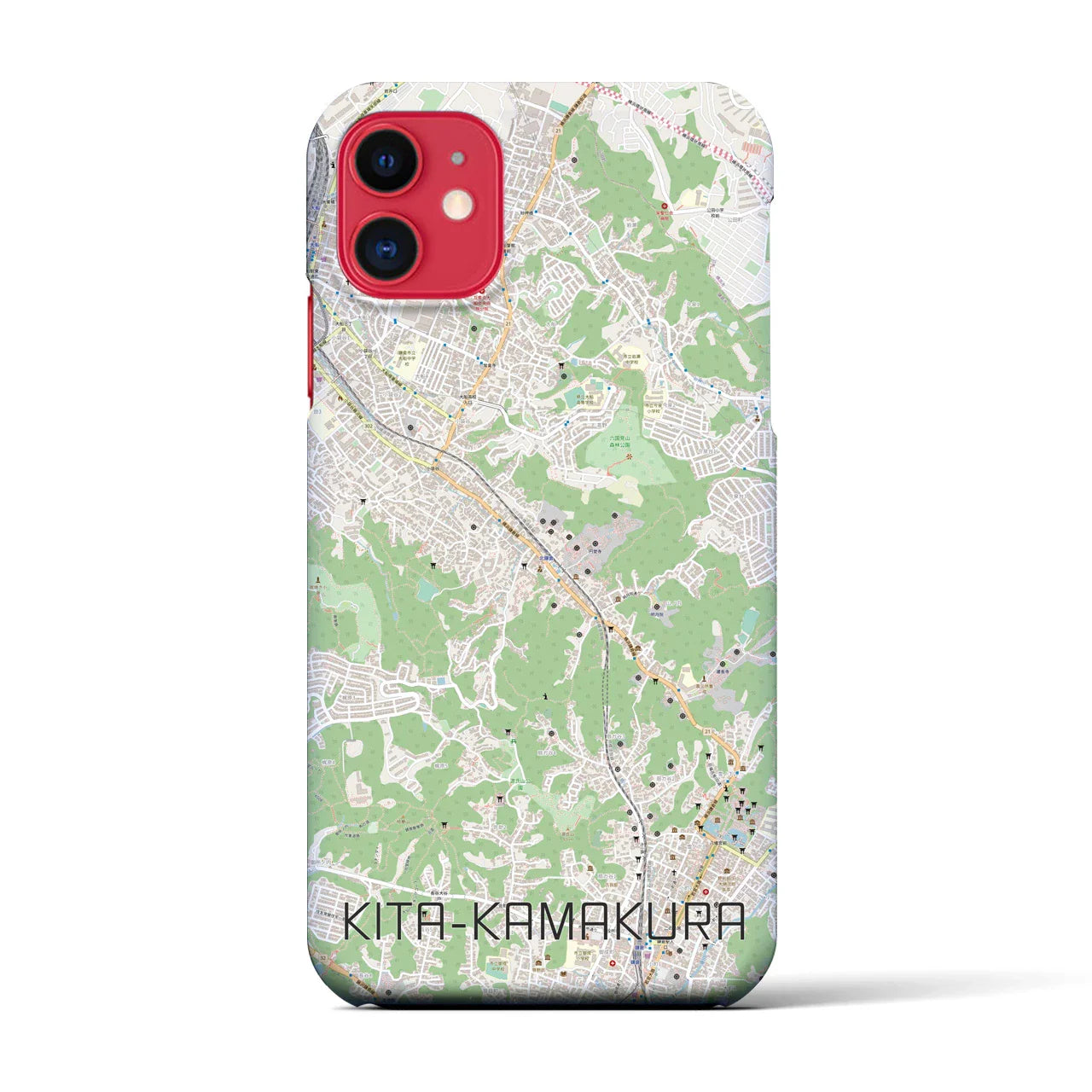 【北鎌倉(神奈川県)】地図柄iPhoneケース(バックカバータイプ)