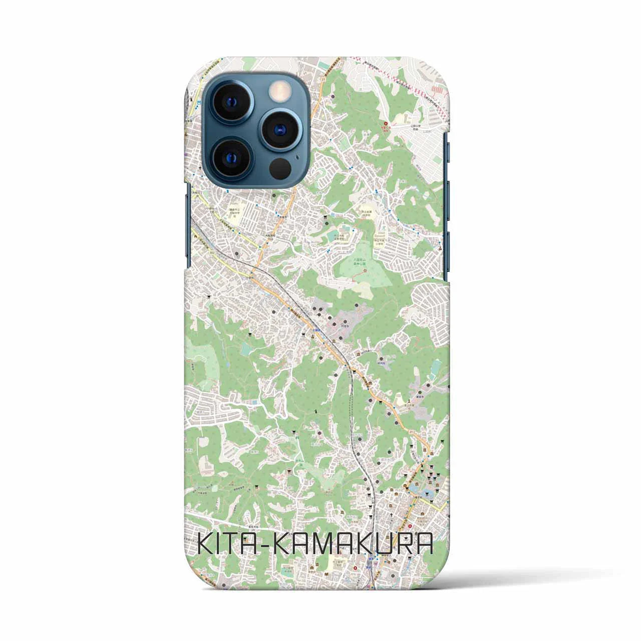 【北鎌倉(神奈川県)】地図柄iPhoneケース(バックカバータイプ)