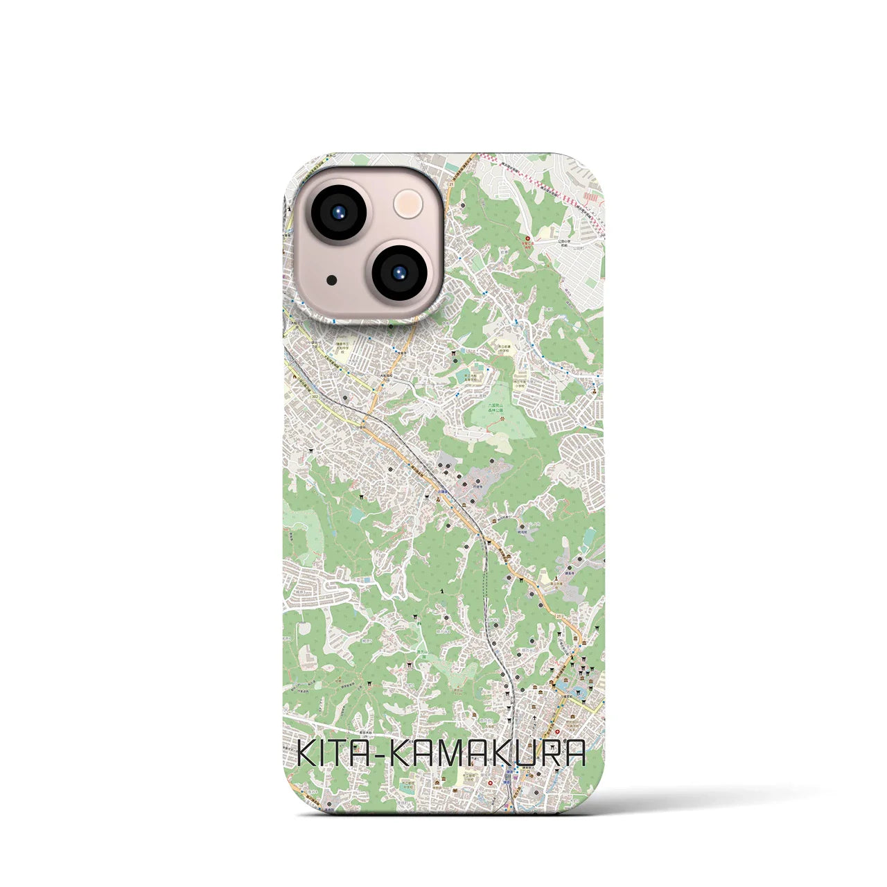 【北鎌倉(神奈川県)】地図柄iPhoneケース(バックカバータイプ)