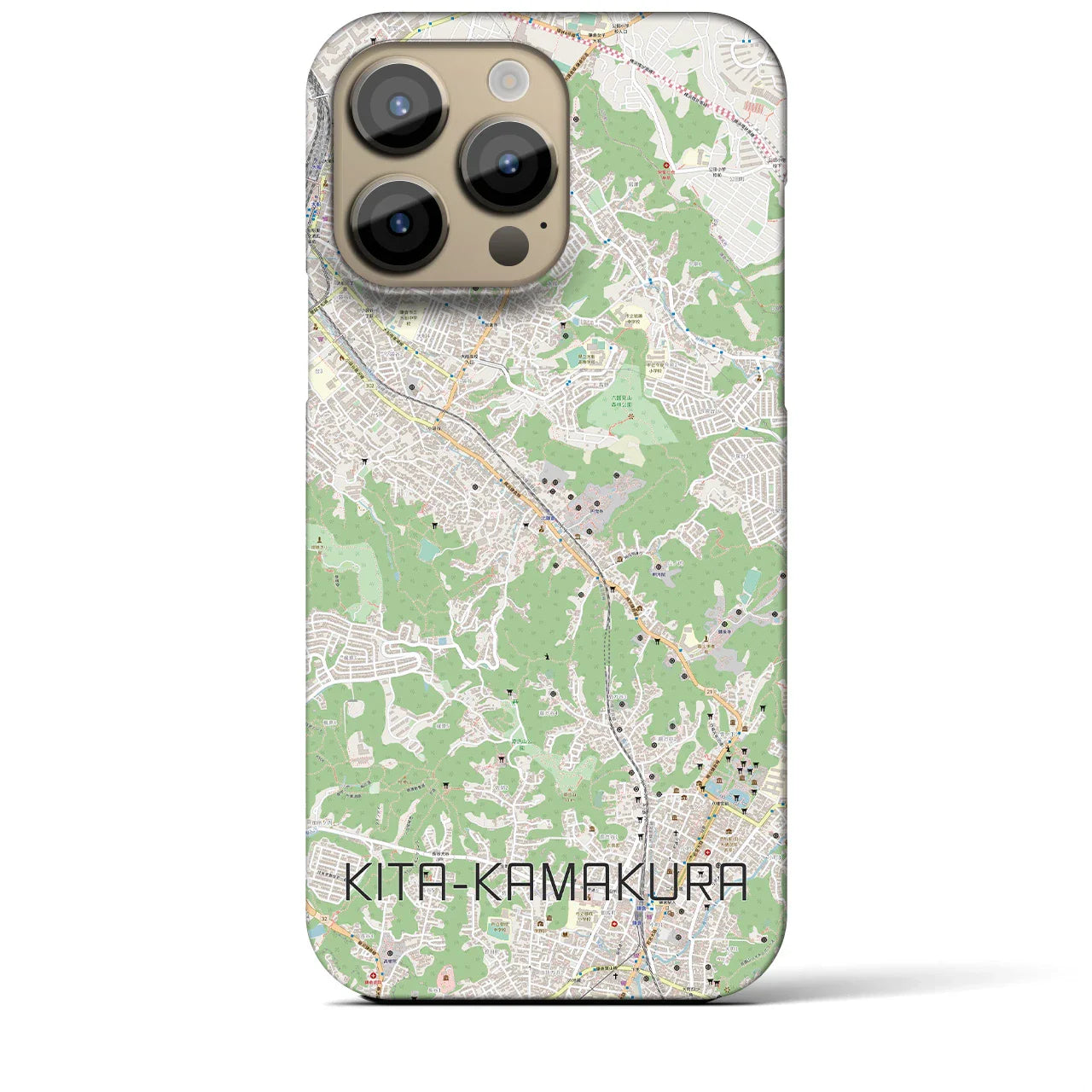 【北鎌倉(神奈川県)】地図柄iPhoneケース(バックカバータイプ)