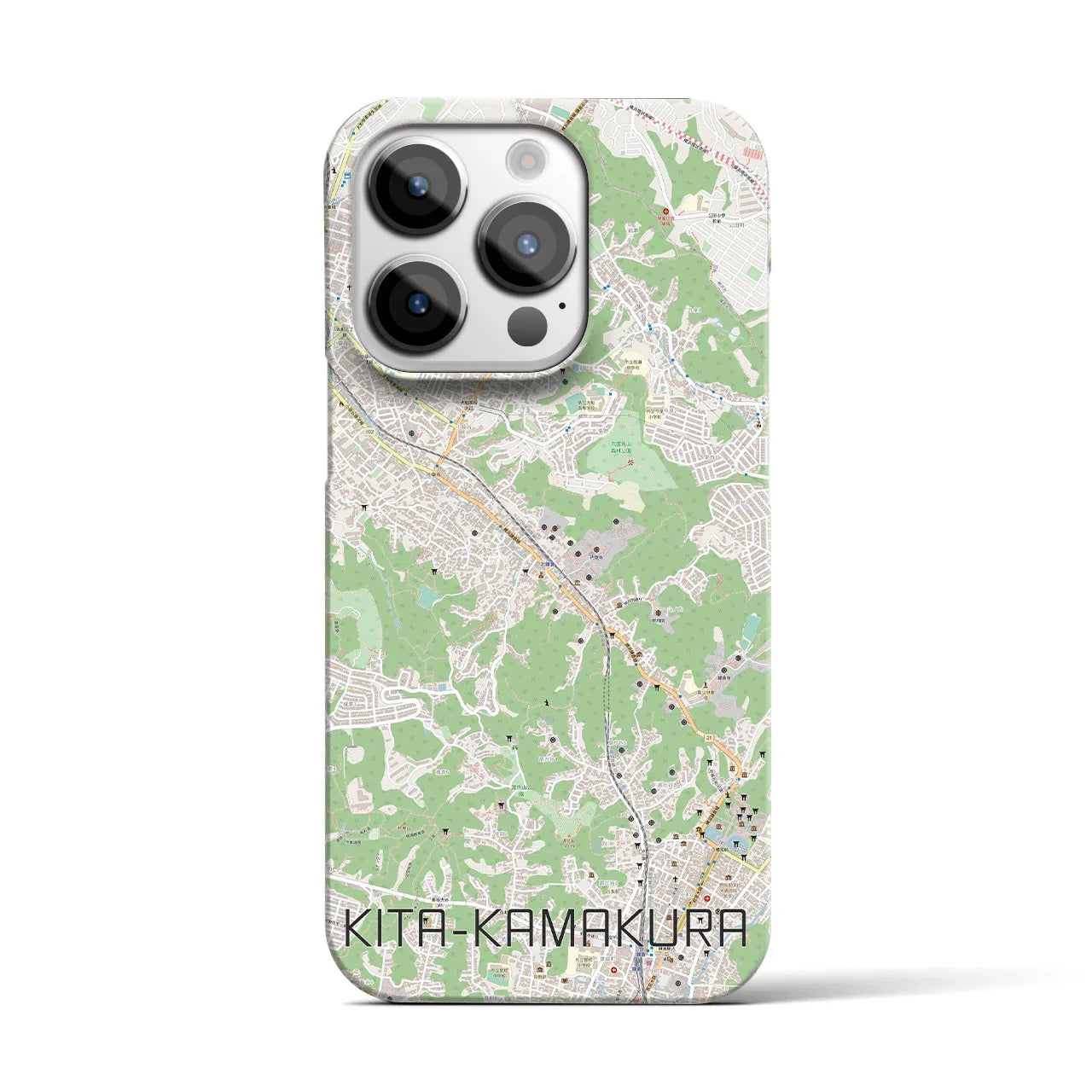【北鎌倉(神奈川県)】地図柄iPhoneケース(バックカバータイプ)
