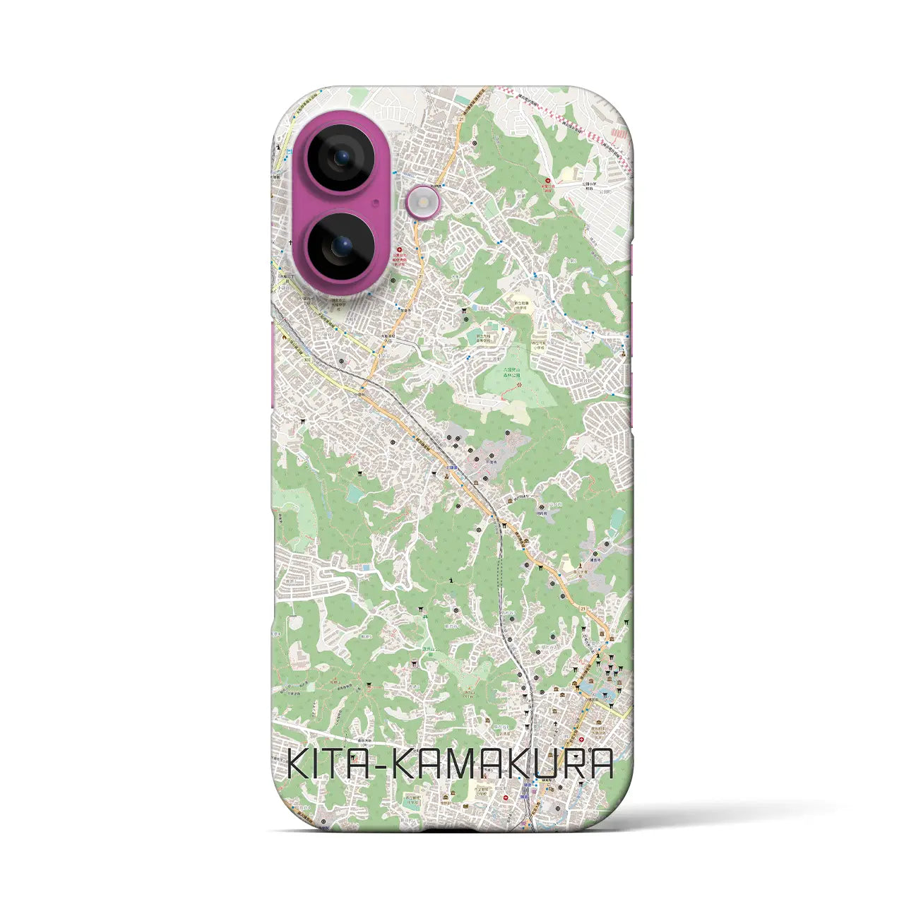 【北鎌倉(神奈川県)】地図柄iPhoneケース(バックカバータイプ)