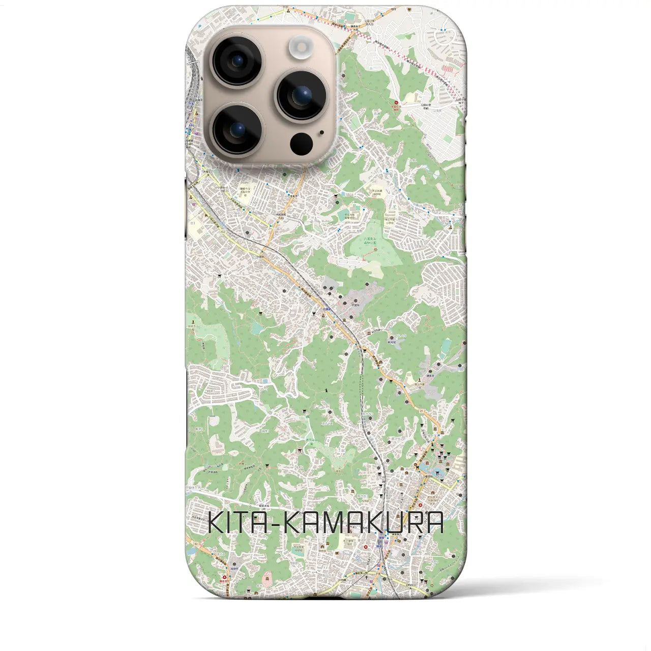 【北鎌倉(神奈川県)】地図柄iPhoneケース(バックカバータイプ)