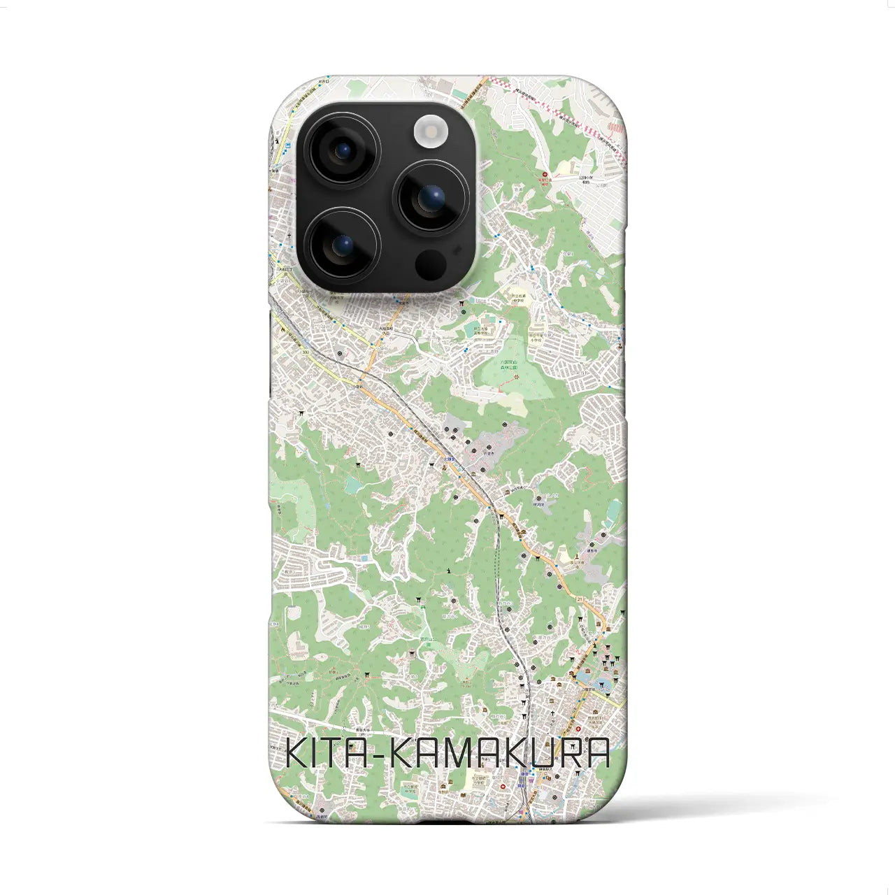 【北鎌倉(神奈川県)】地図柄iPhoneケース(バックカバータイプ)