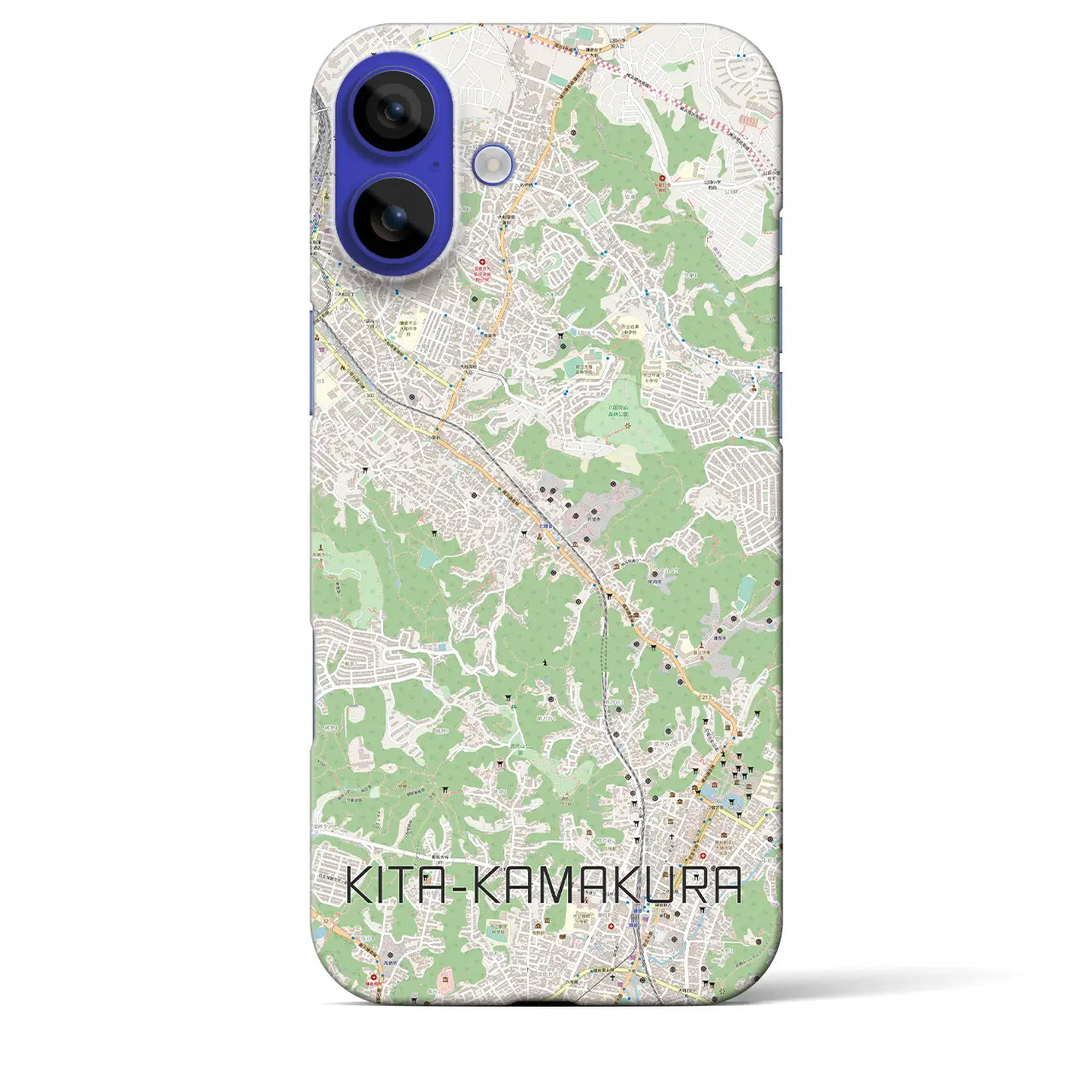 【北鎌倉(神奈川県)】地図柄iPhoneケース(バックカバータイプ)ナチュラル・iPhone 16 Pro Max 用